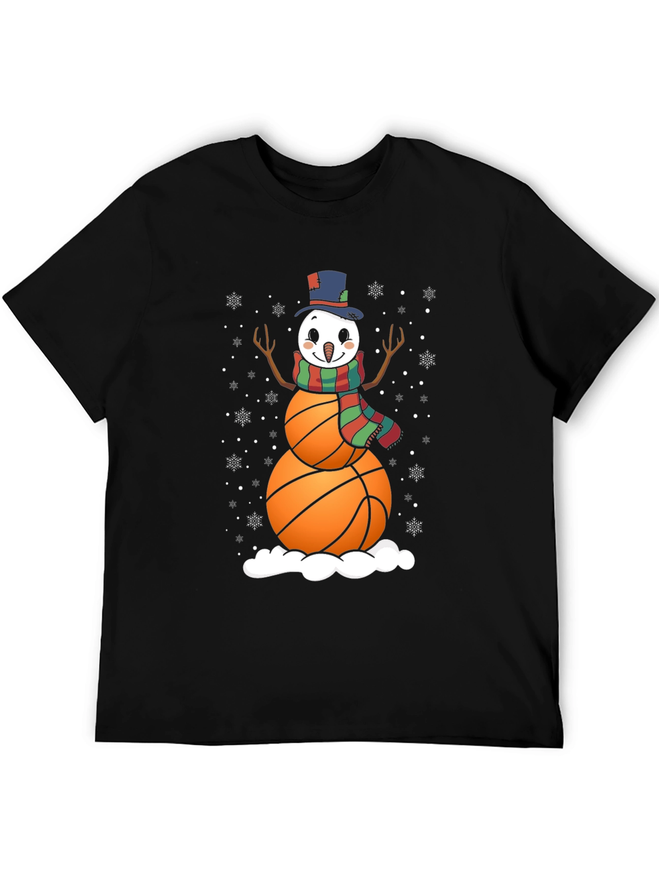 Basketball Snowman Graphic Tee
