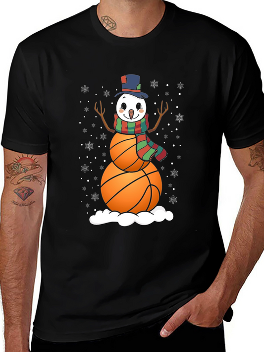 Basketball Snowman Graphic Tee