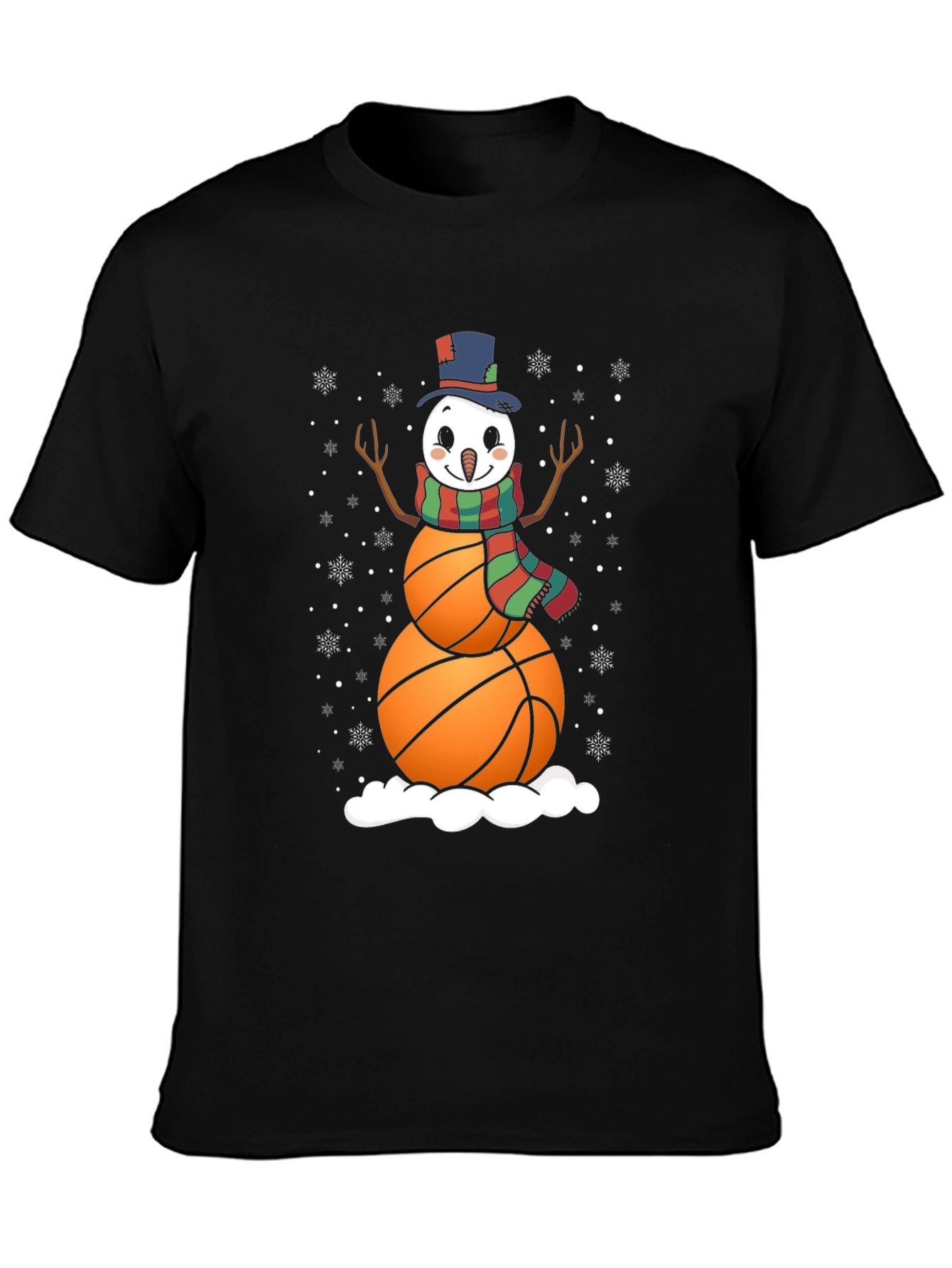 Basketball Snowman Graphic Tee