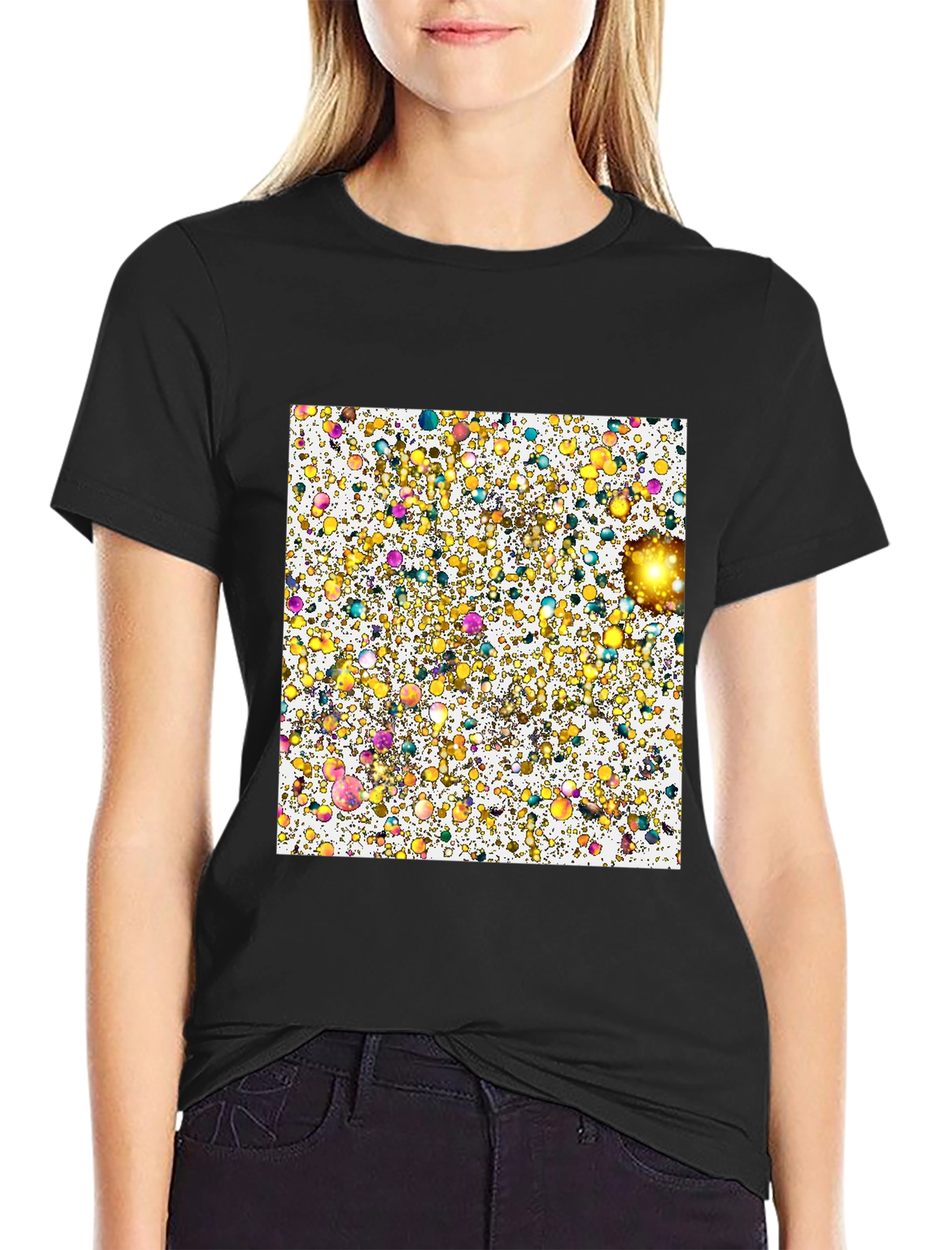 Abstract Bubbles Graphic Tee