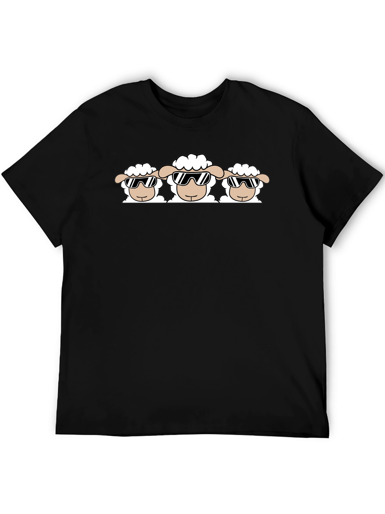Cool Sheep T-Shirt - Black Cotton Tee