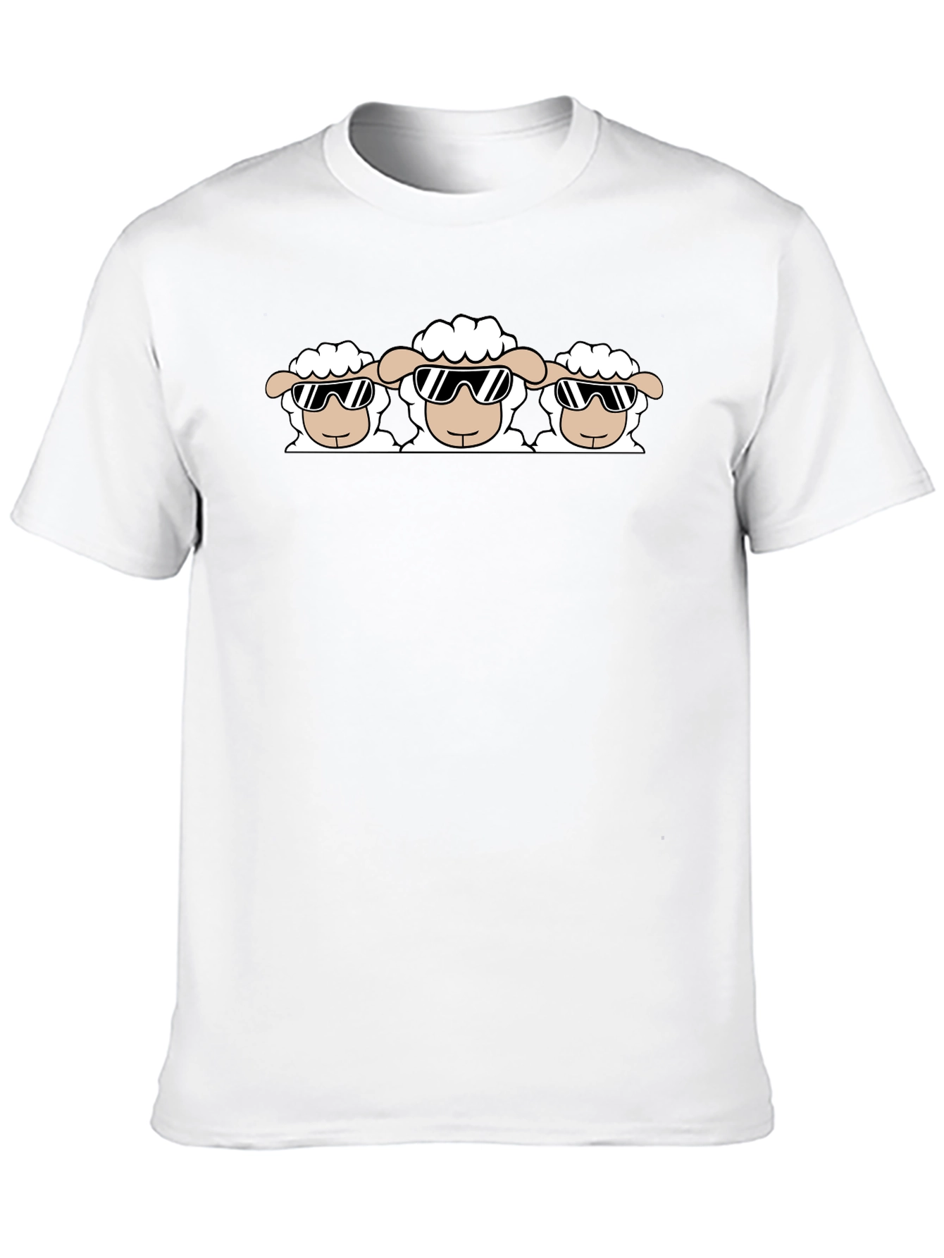 Cool Sheep T-Shirt - Black Cotton Tee