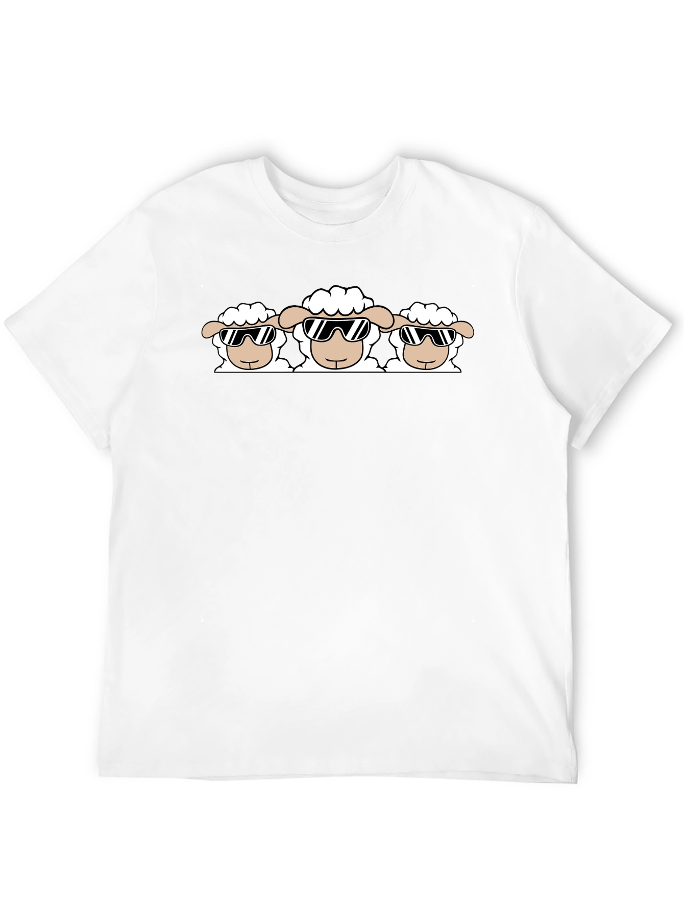 Cool Sheep T-Shirt - Black Cotton Tee