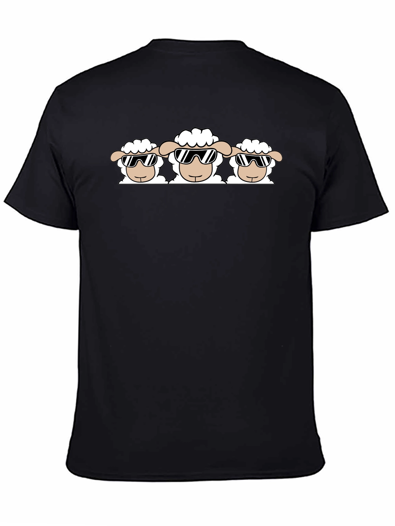 Cool Sheep T-Shirt - Black Cotton Tee