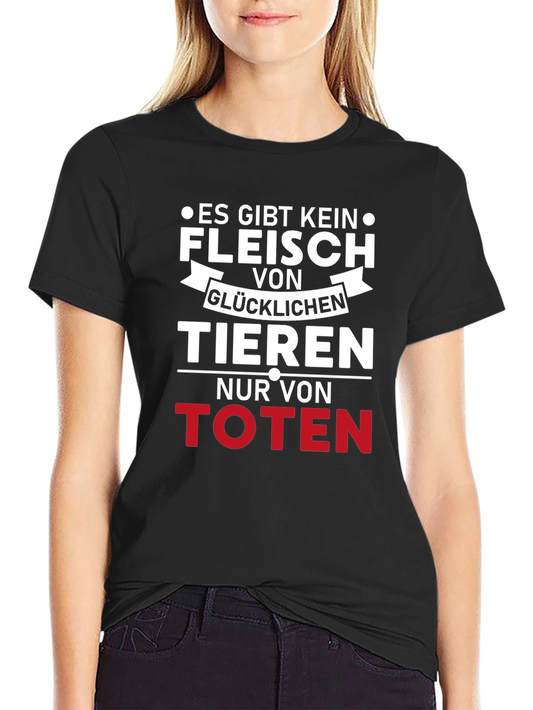 Vegan T-Shirt - There is no meat from happy animals