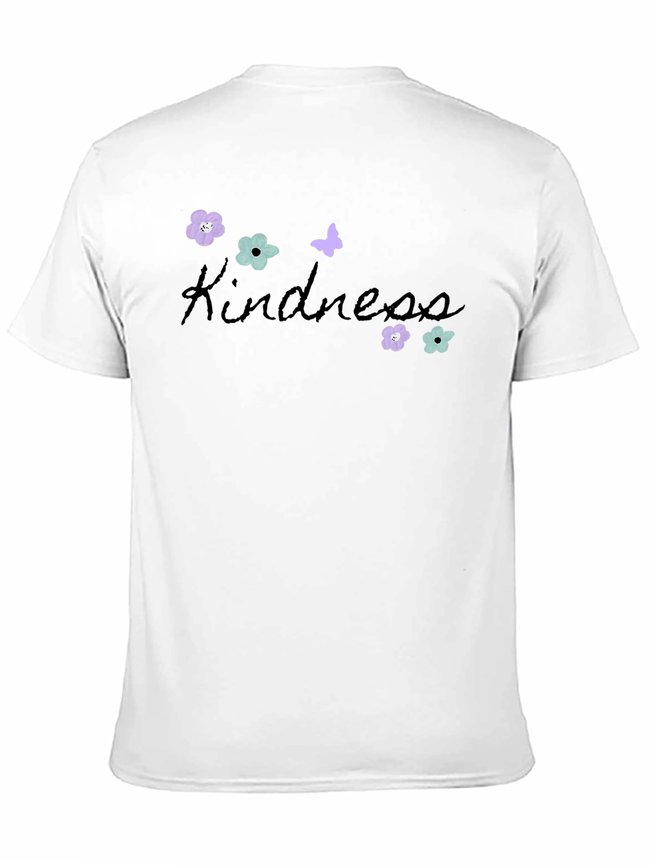 Kindness Graphic Tee - Floral Butterfly Design