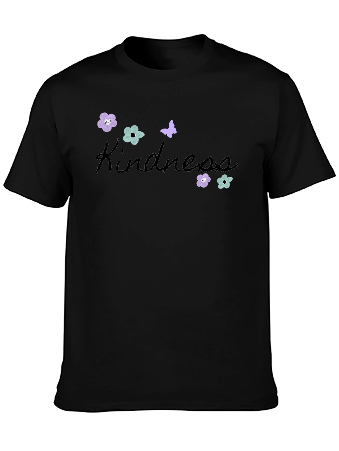 Kindness Graphic Tee - Floral Butterfly Design