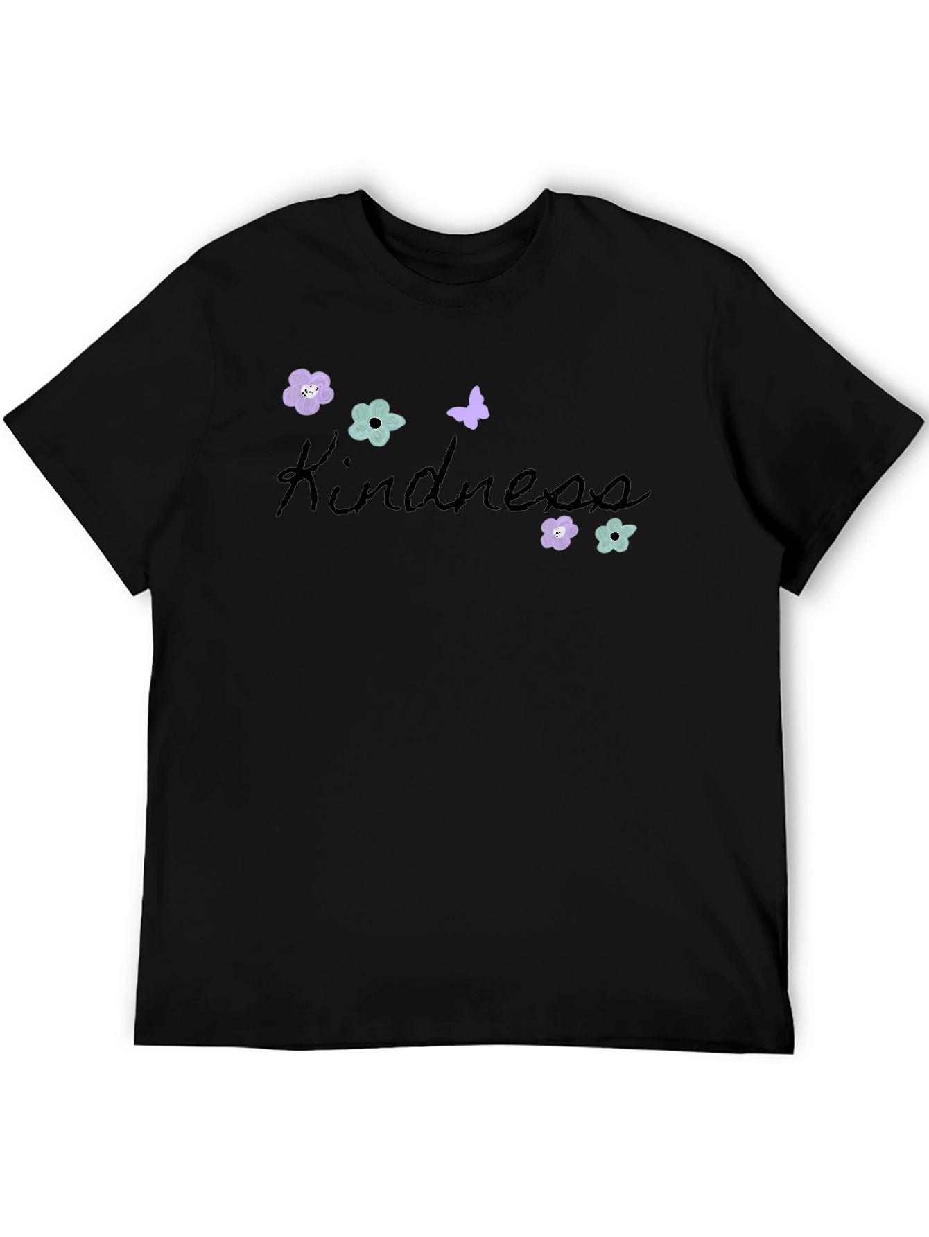 Kindness Graphic Tee - Floral Butterfly Design