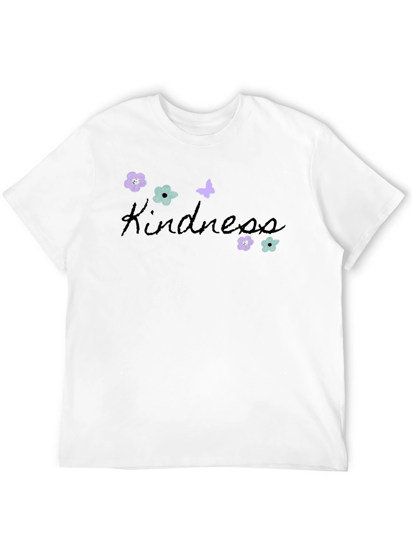 Kindness Graphic Tee - Floral Butterfly Design