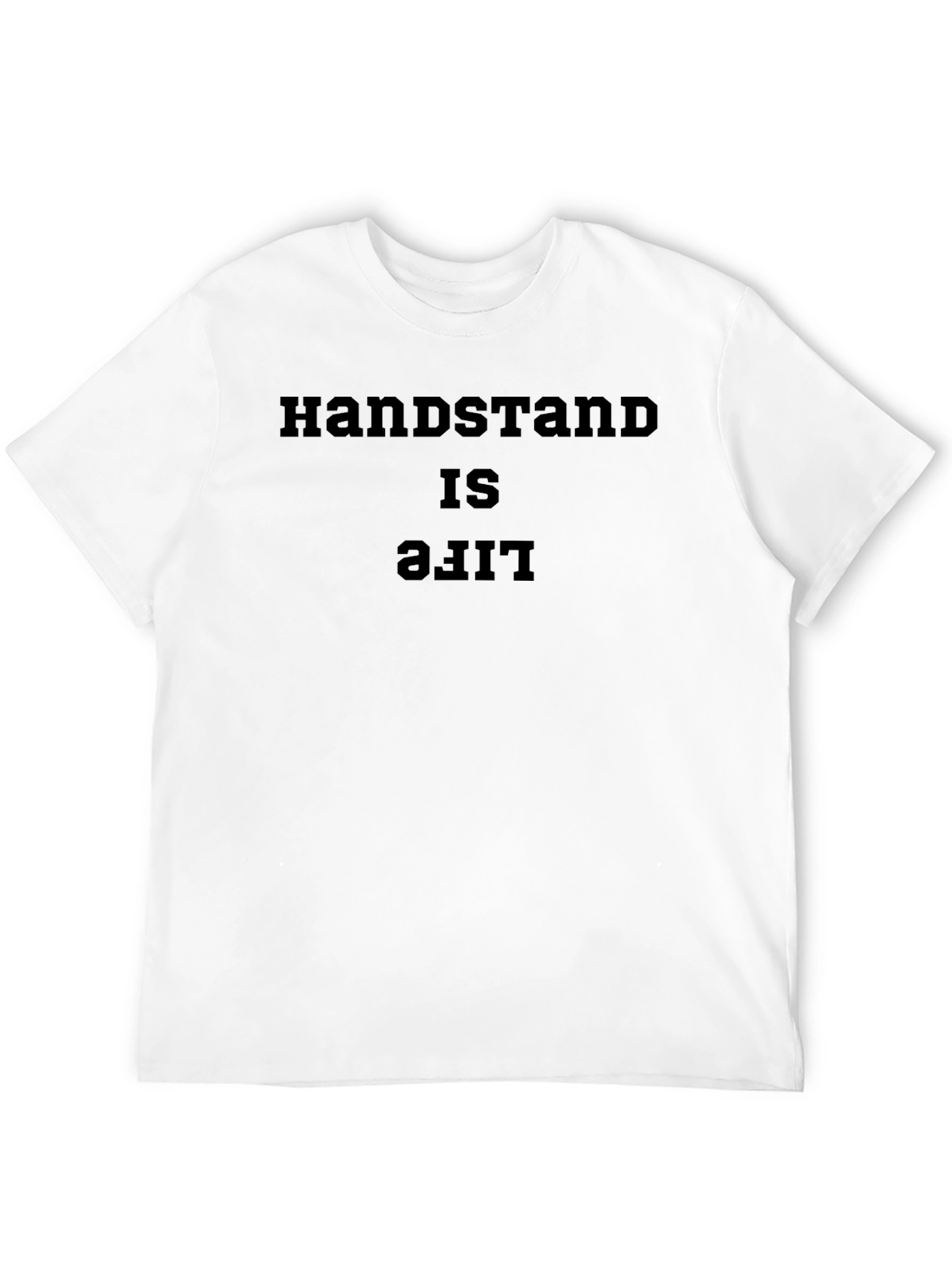 Handstand is Life Graphic Tee - Black Cotton T-Shirt