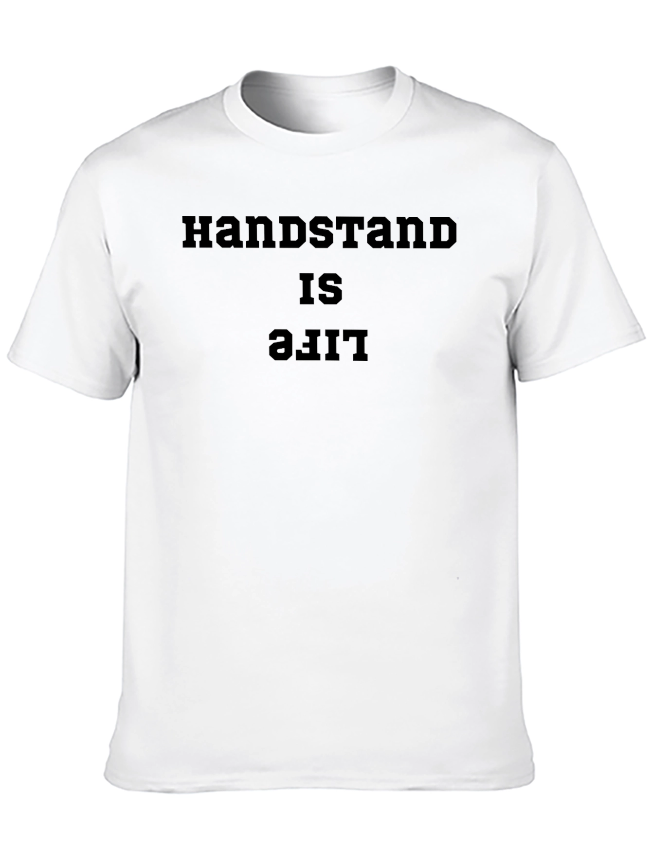 Handstand is Life Graphic Tee - Black Cotton T-Shirt