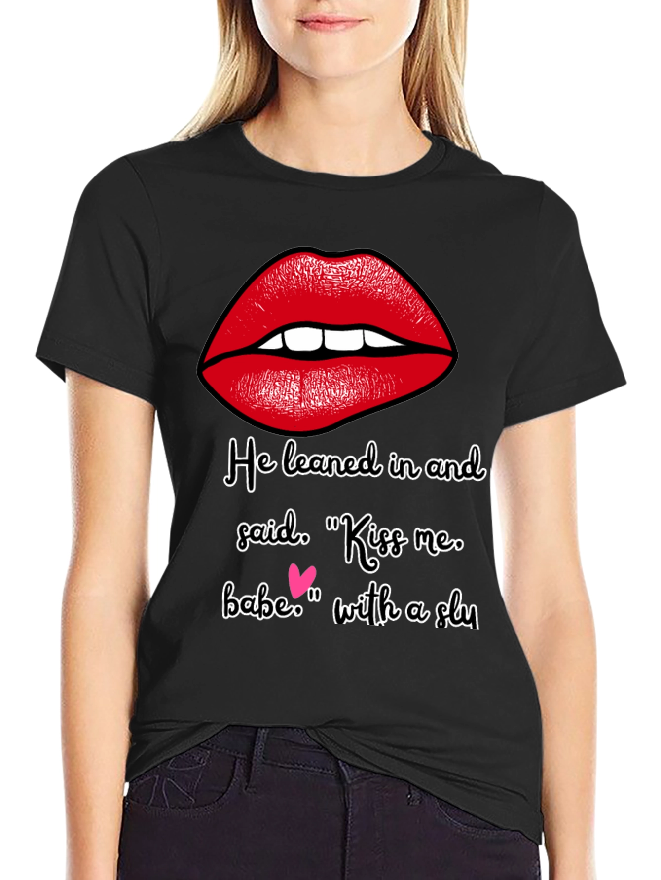 Kiss Me Graphic Tee - Soft Cotton Blend