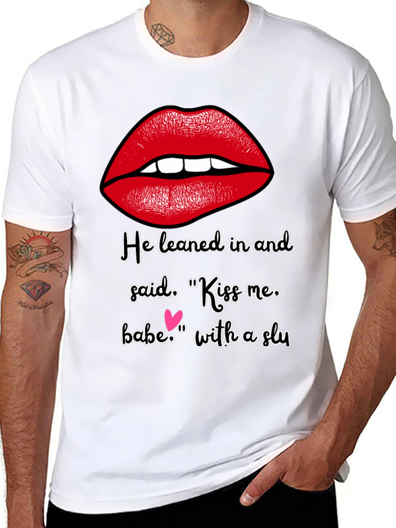Kiss Me Graphic Tee - Soft Cotton Blend