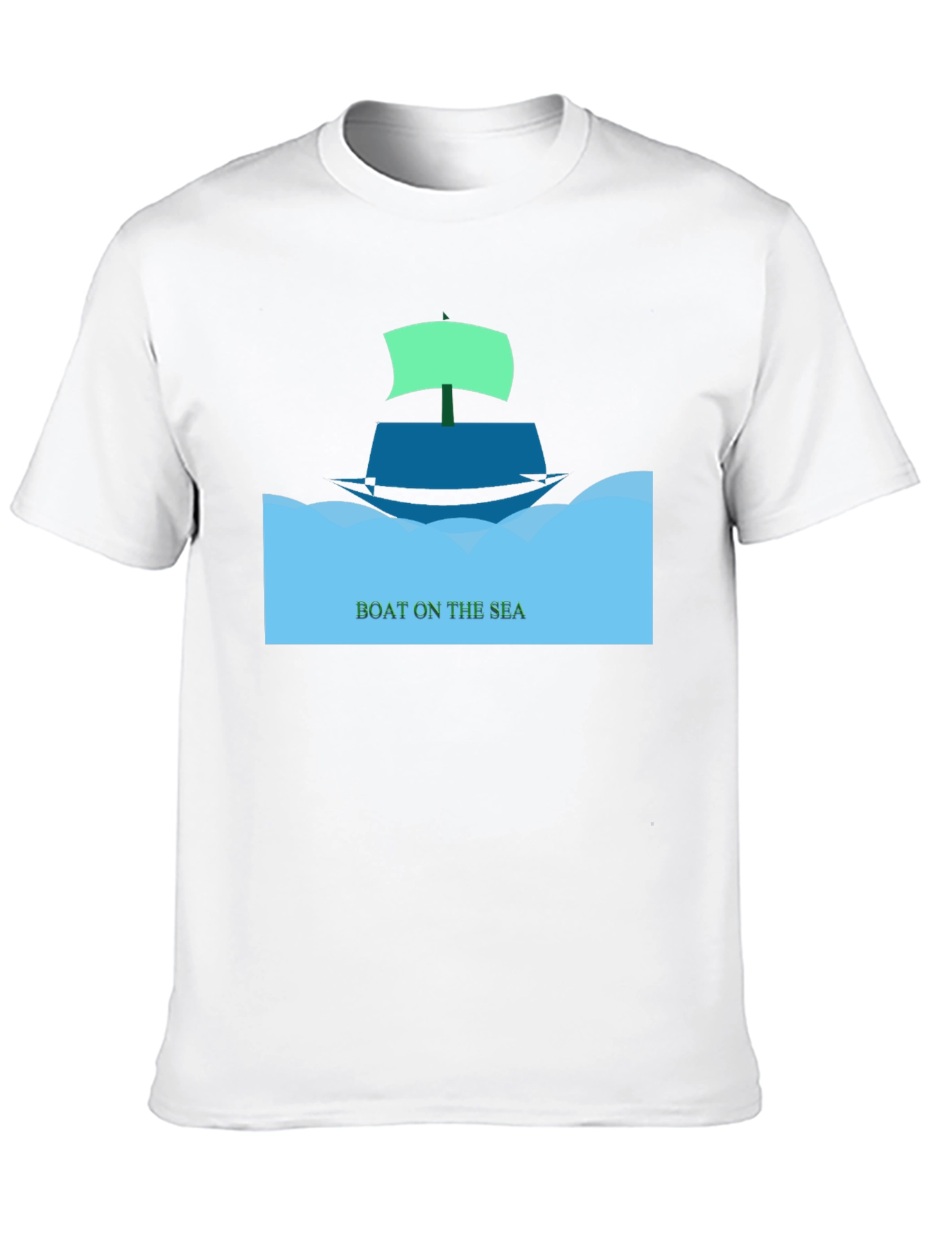 Boat On The Sea Graphic T-Shirt - Black