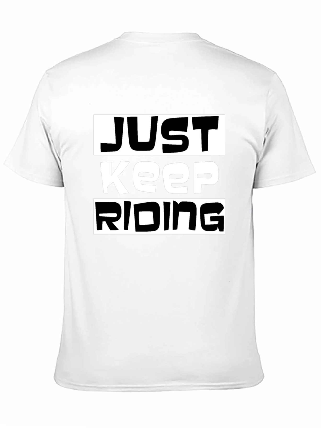 Just Keep Riding Black Graphic Tee