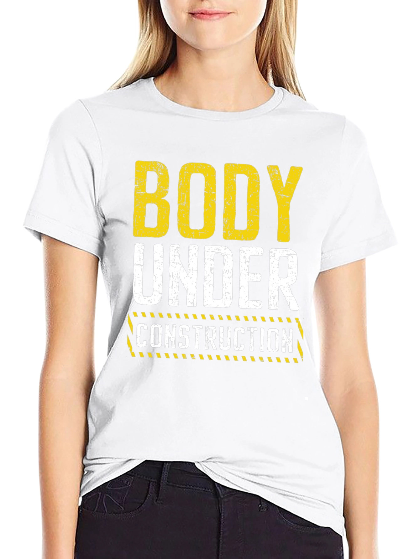 Body Under Construction Graphic T-Shirt - Black