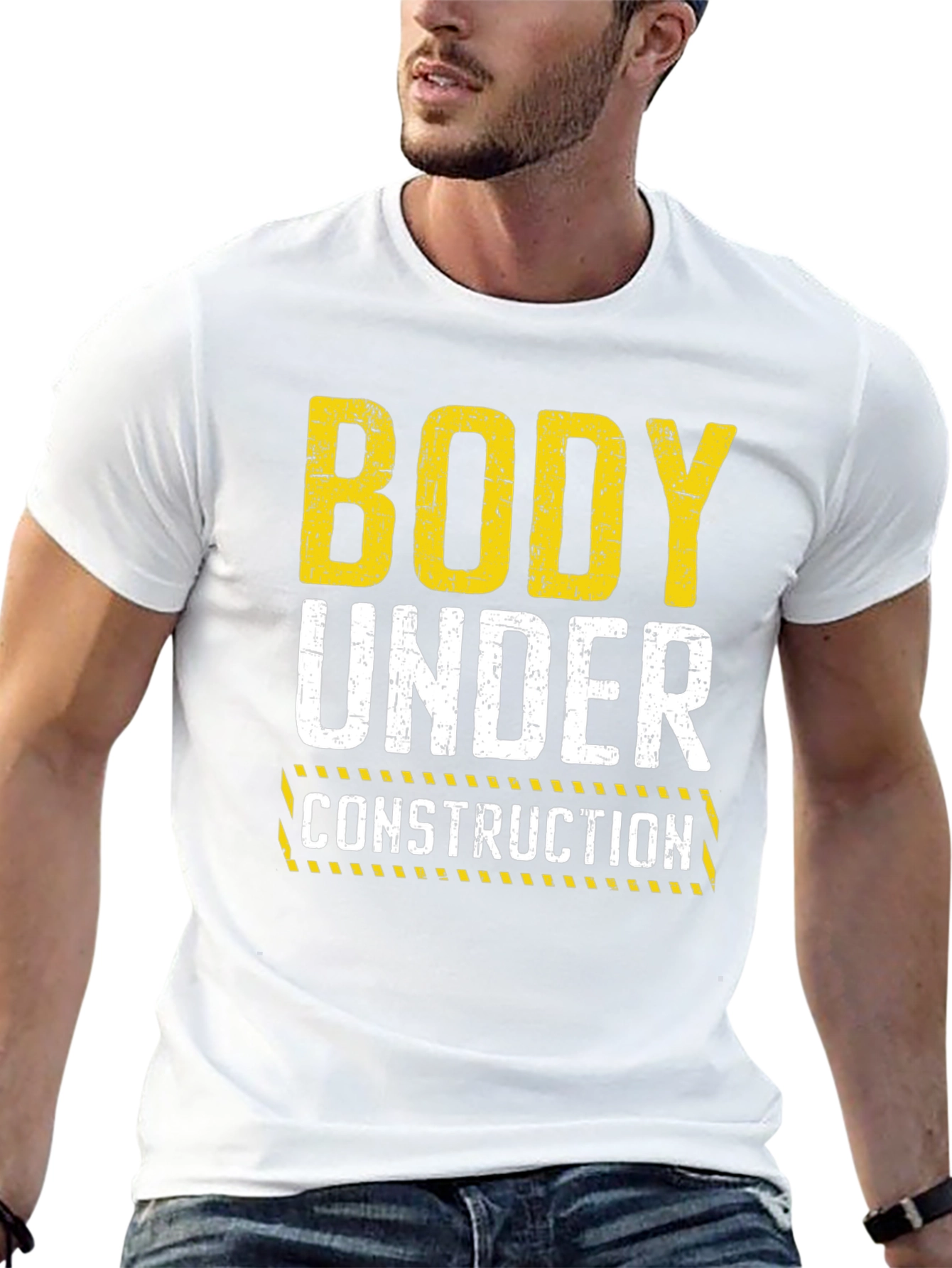 Body Under Construction Graphic T-Shirt - Black