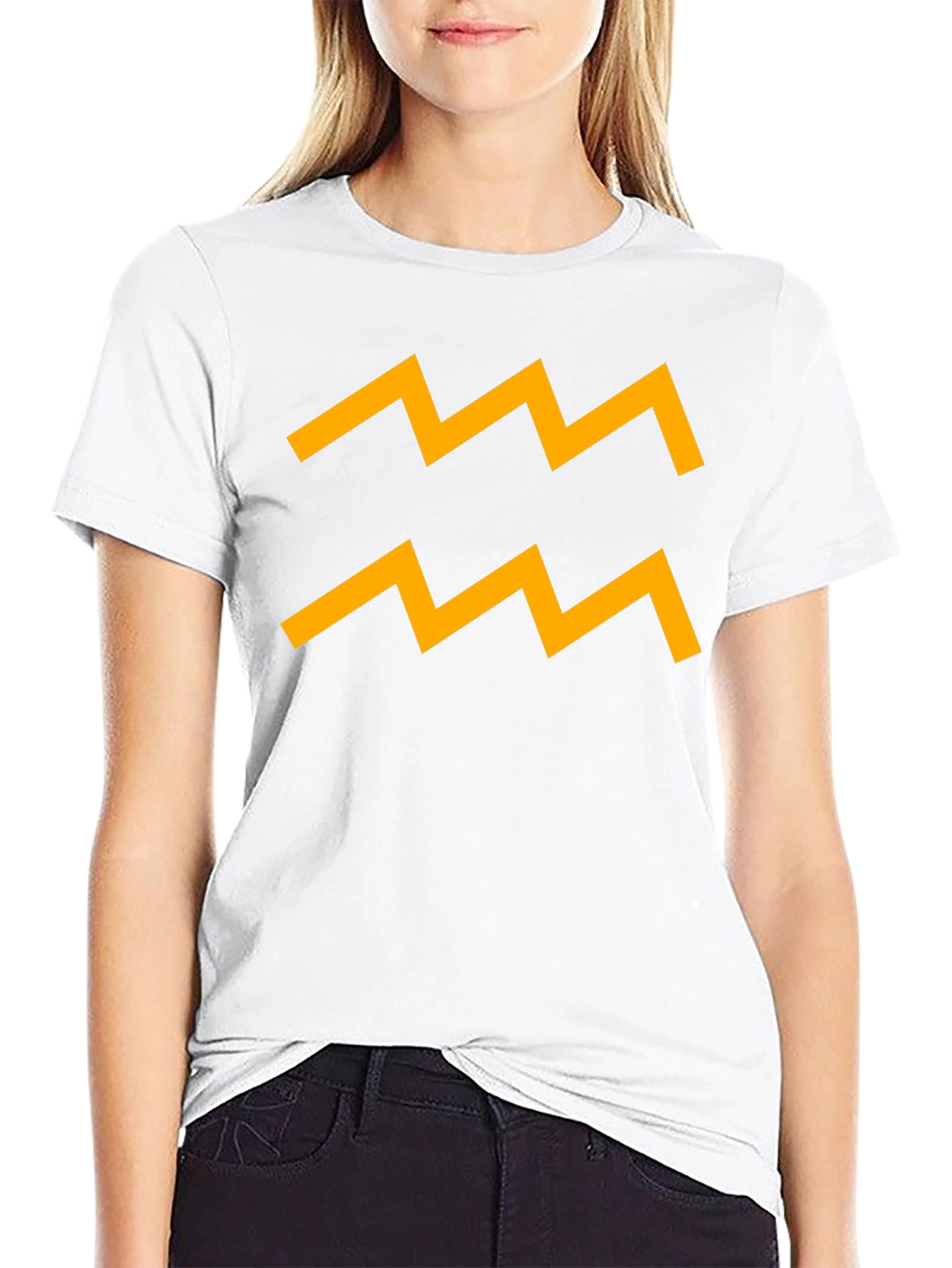 Aquarius Zodiac Sign T-Shirt - Black