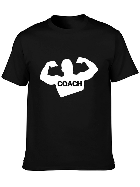 Coach Flex T-Shirt - Black Graphic Tee for Fitness Trainers