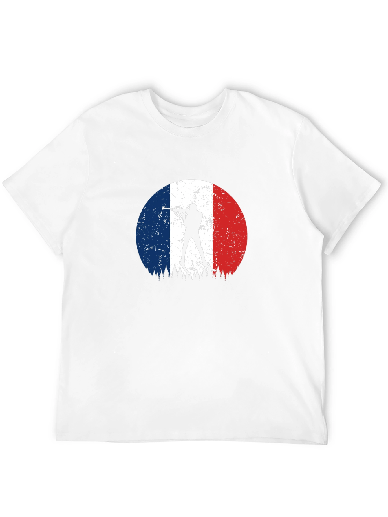 Biathlon France Flag Black T-Shirt