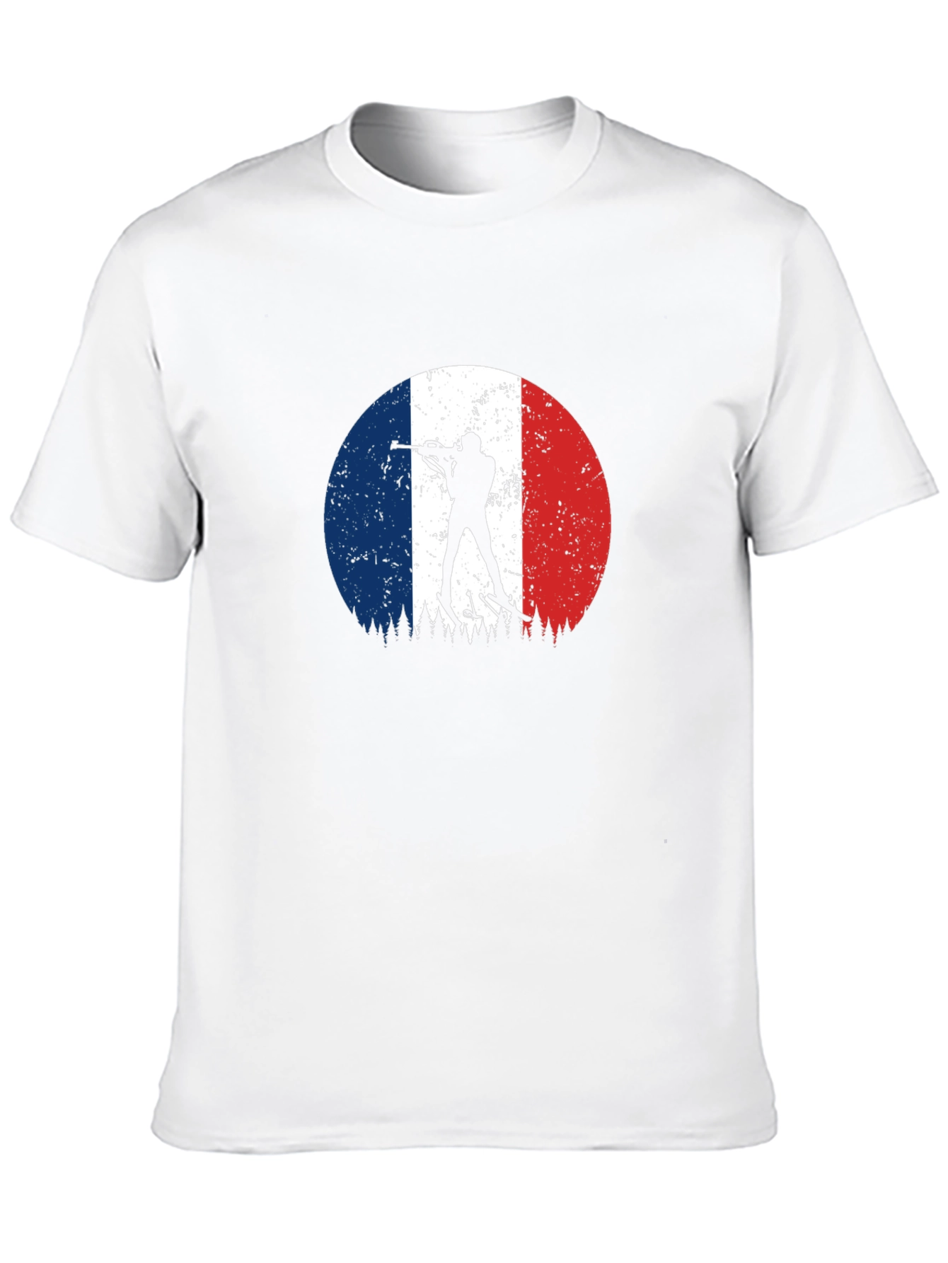 Biathlon France Flag Black T-Shirt