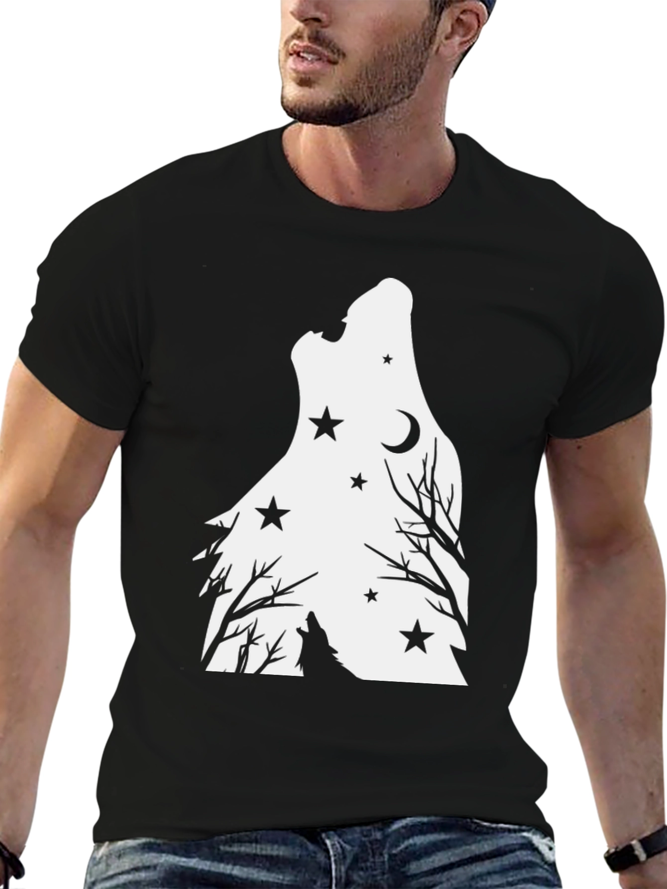 Wolf Silhouette Graphic Tee