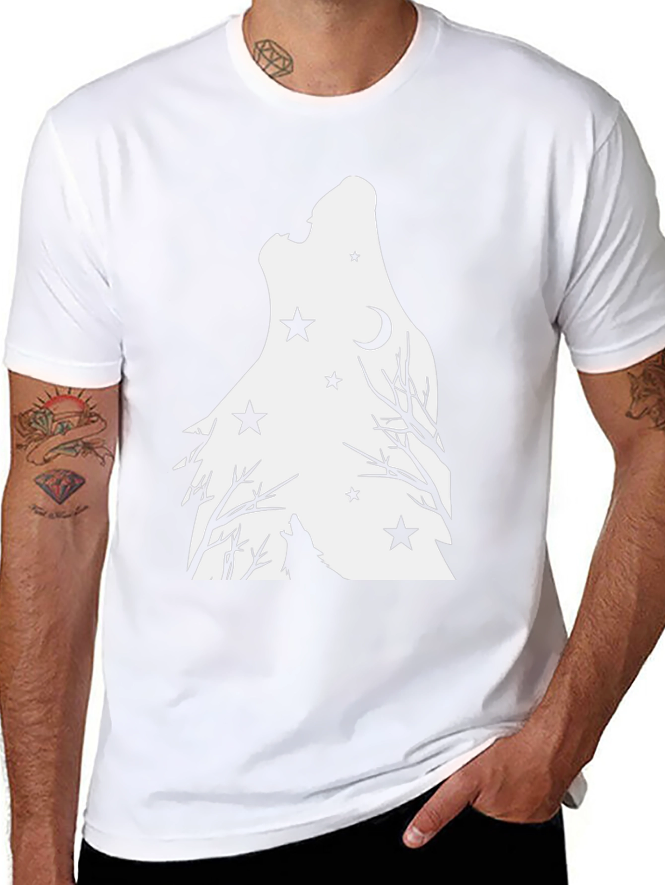 Wolf Silhouette Graphic Tee