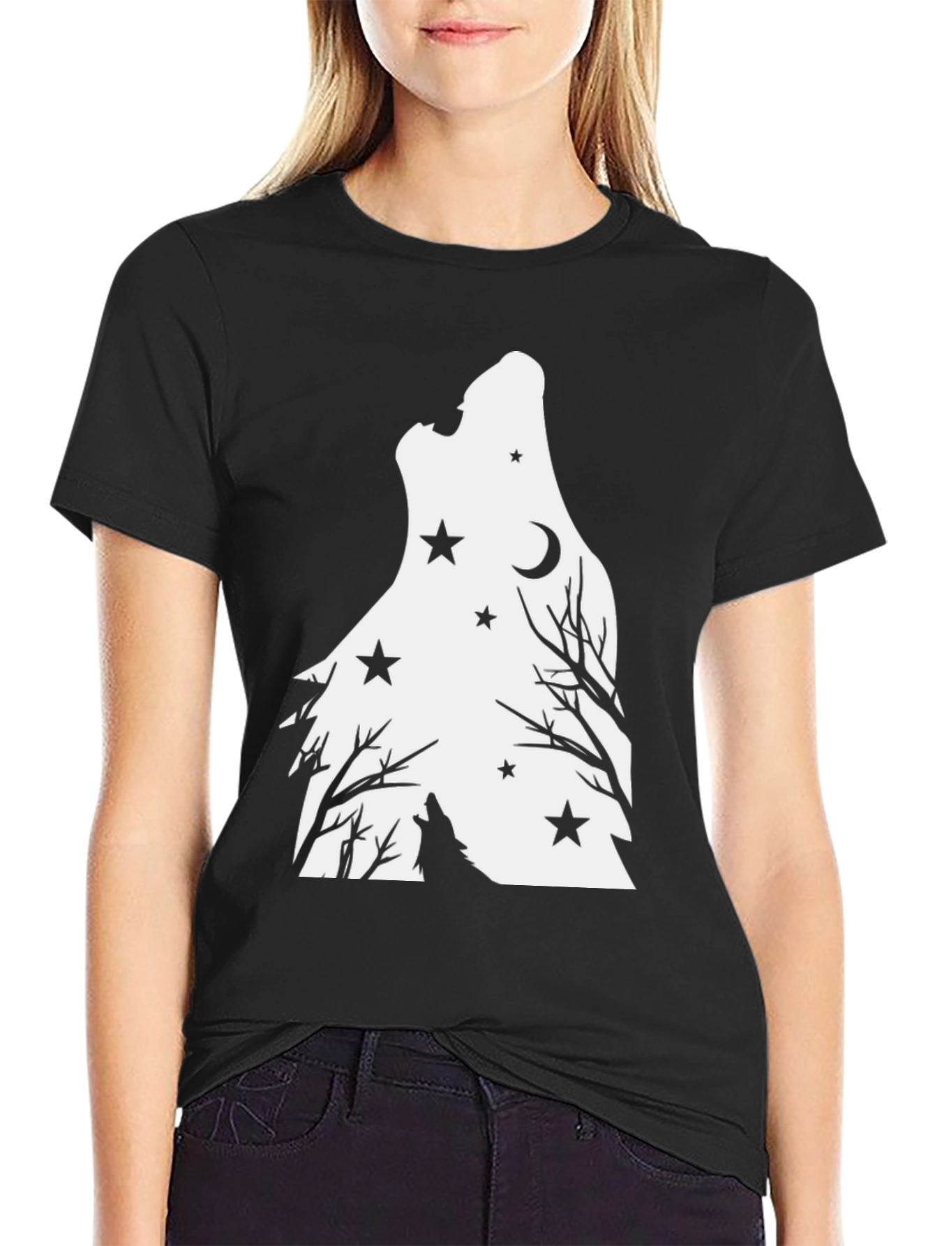 Wolf Silhouette Graphic Tee