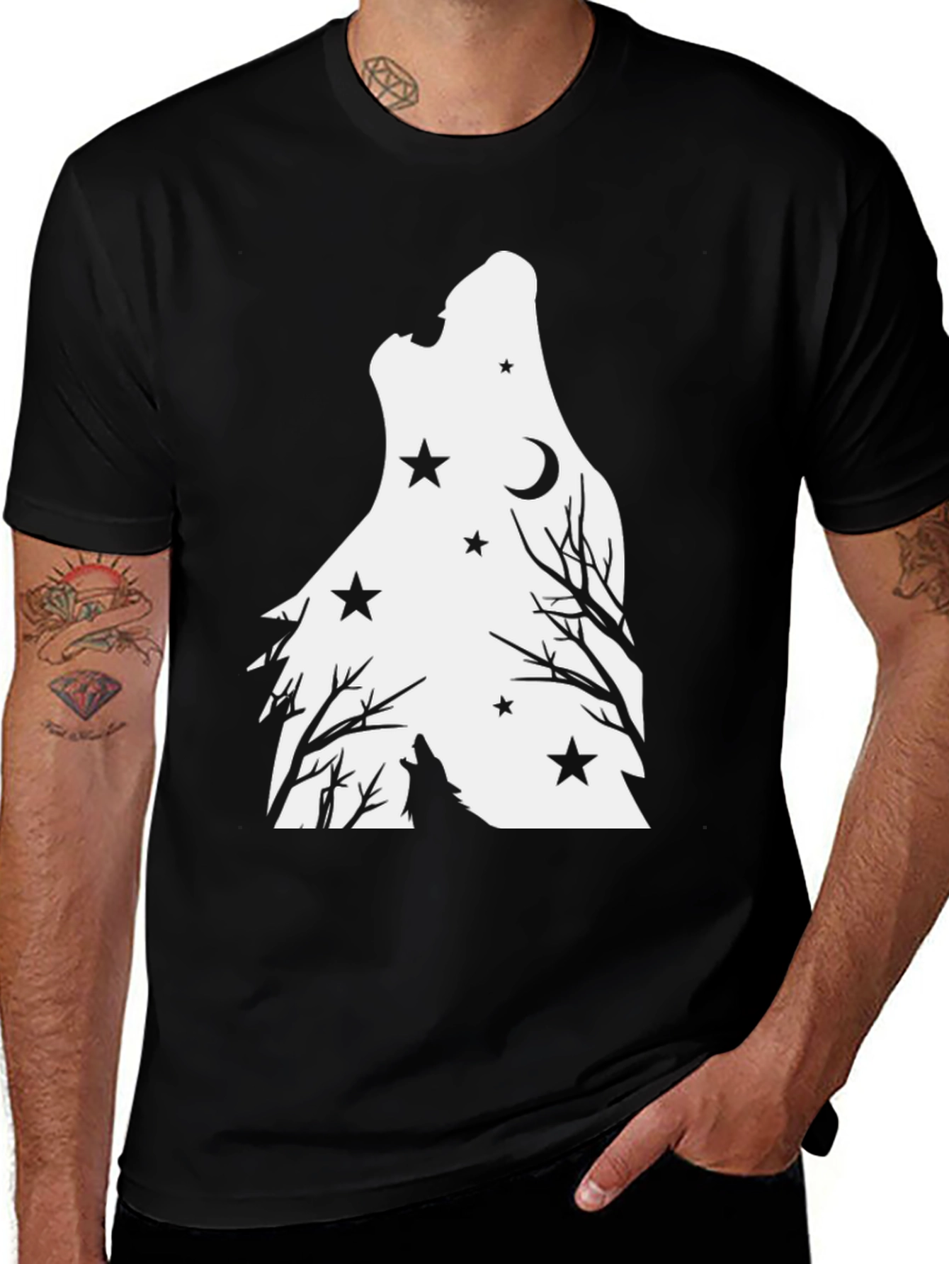 Wolf Silhouette Graphic Tee