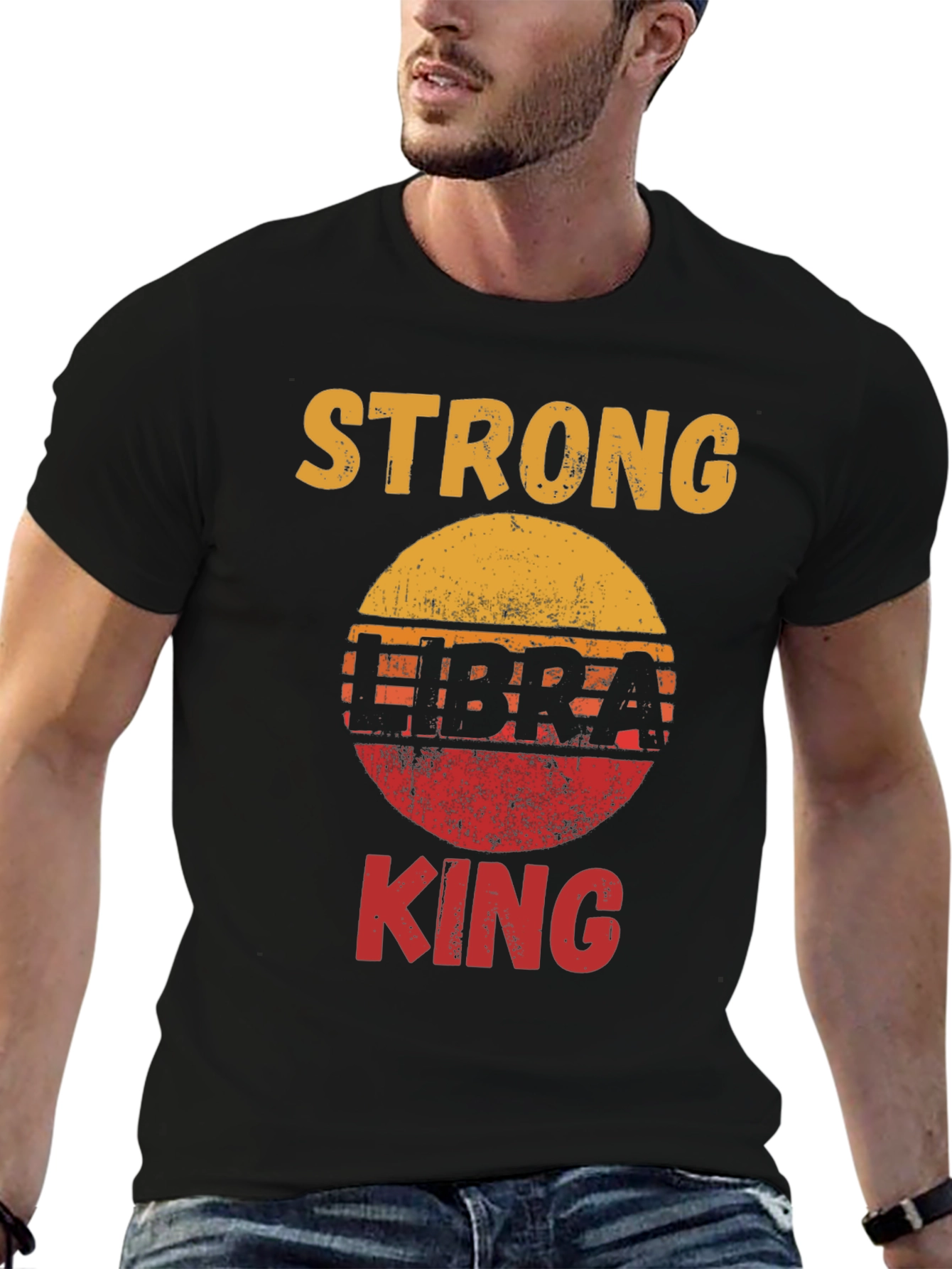Strong Libra King Graphic Tee - Black