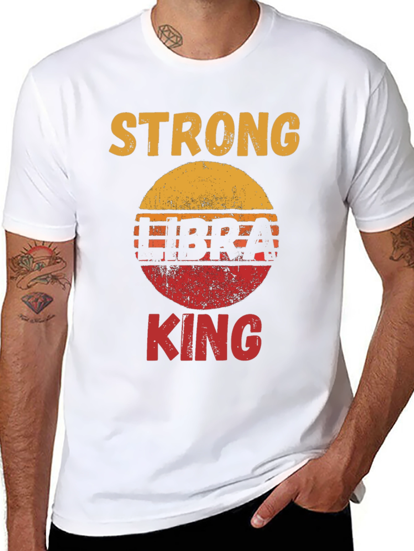 Strong Libra King Graphic Tee - Black