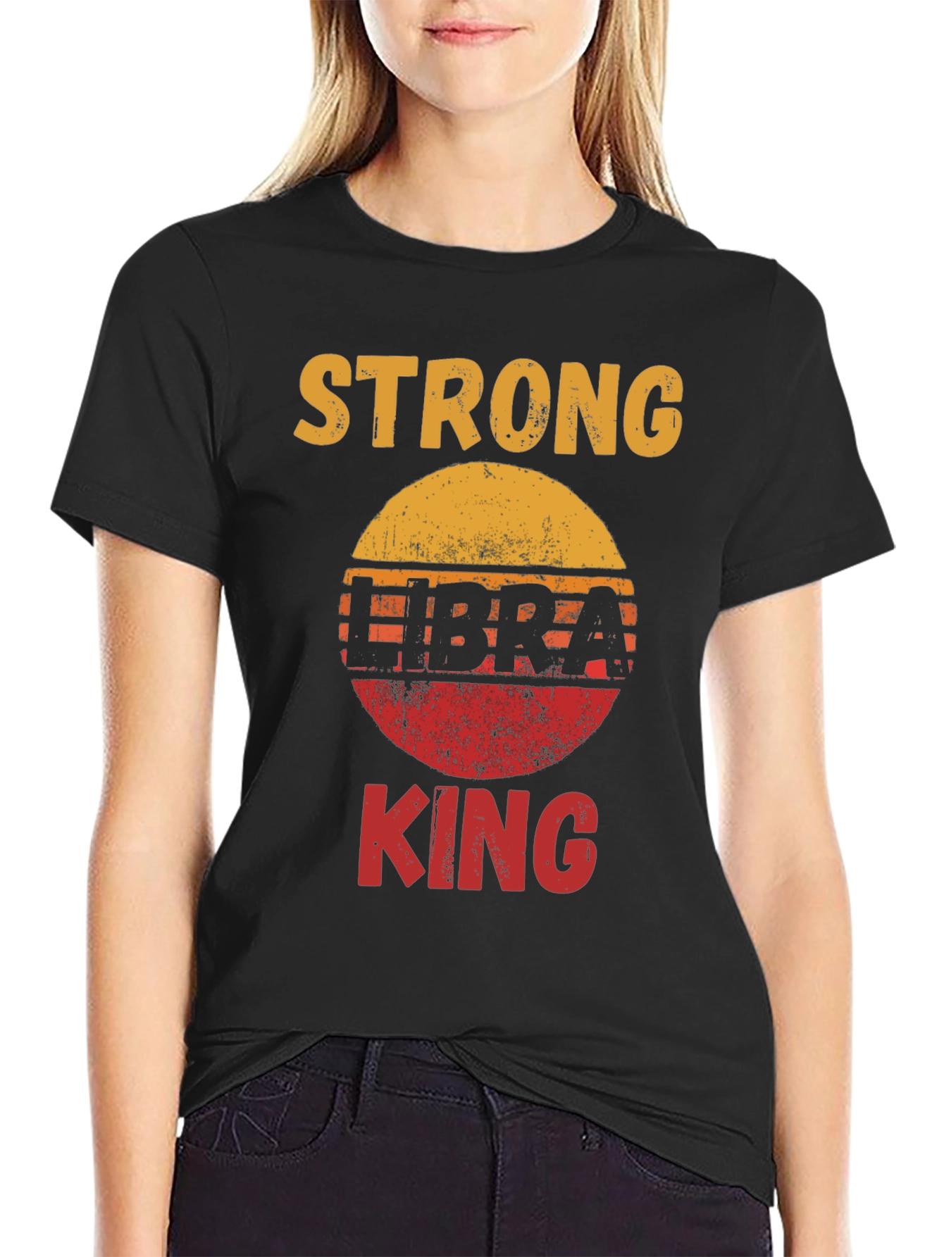 Strong Libra King Graphic Tee - Black