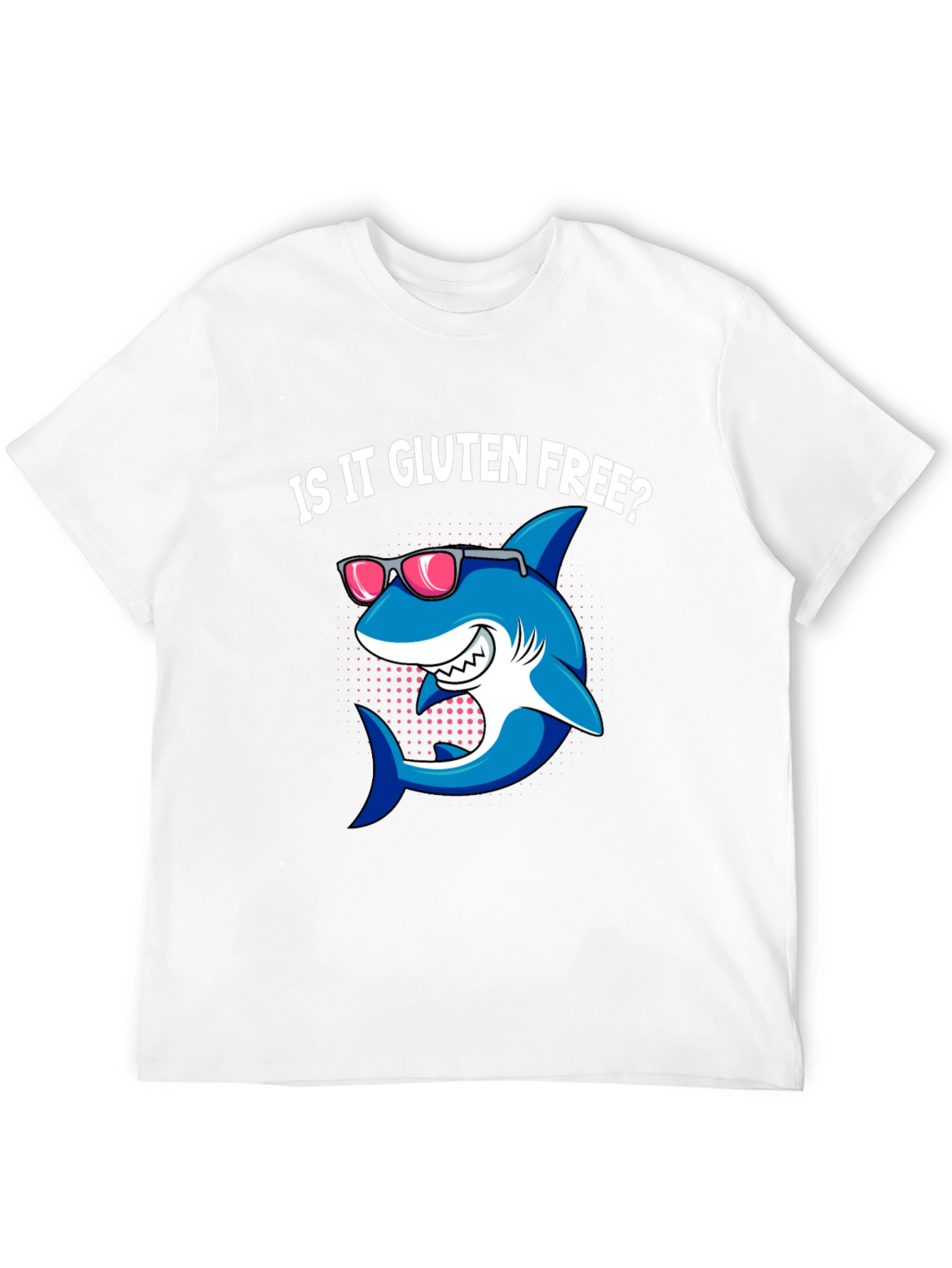 Gluten-Free Shark Graphic Tee - Trendy Black T-Shirt