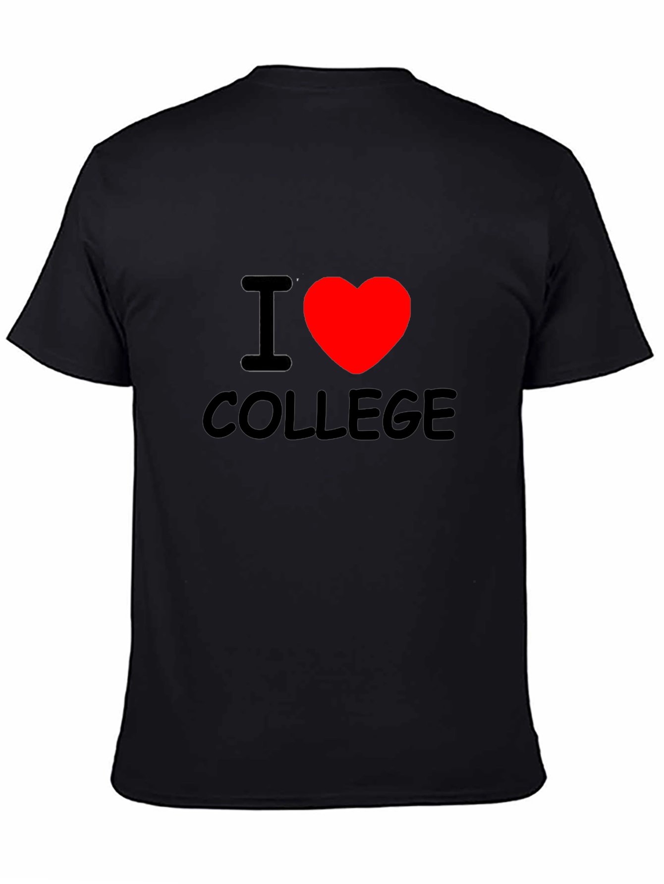 I Heart College Black T-Shirt