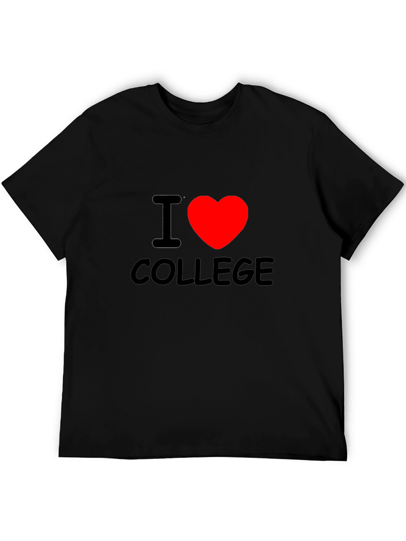 I Heart College Black T-Shirt