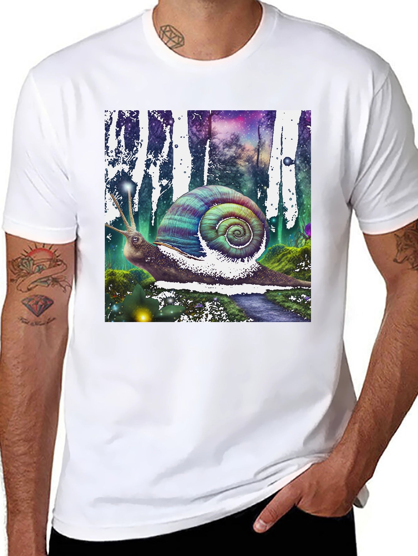 Fantasy Snail Graphic Tee - Unique Design