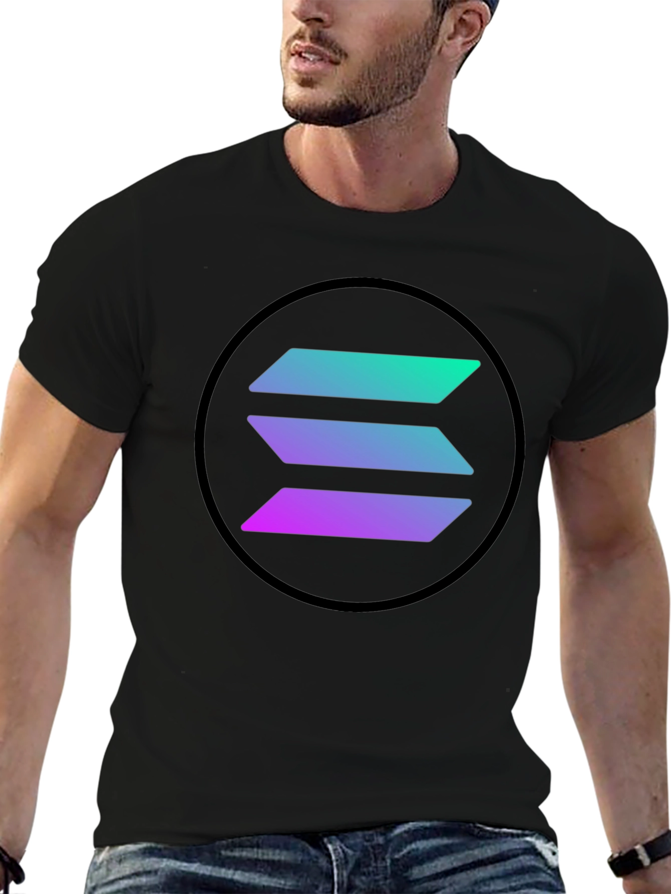 Solana Crypto Black T-Shirt