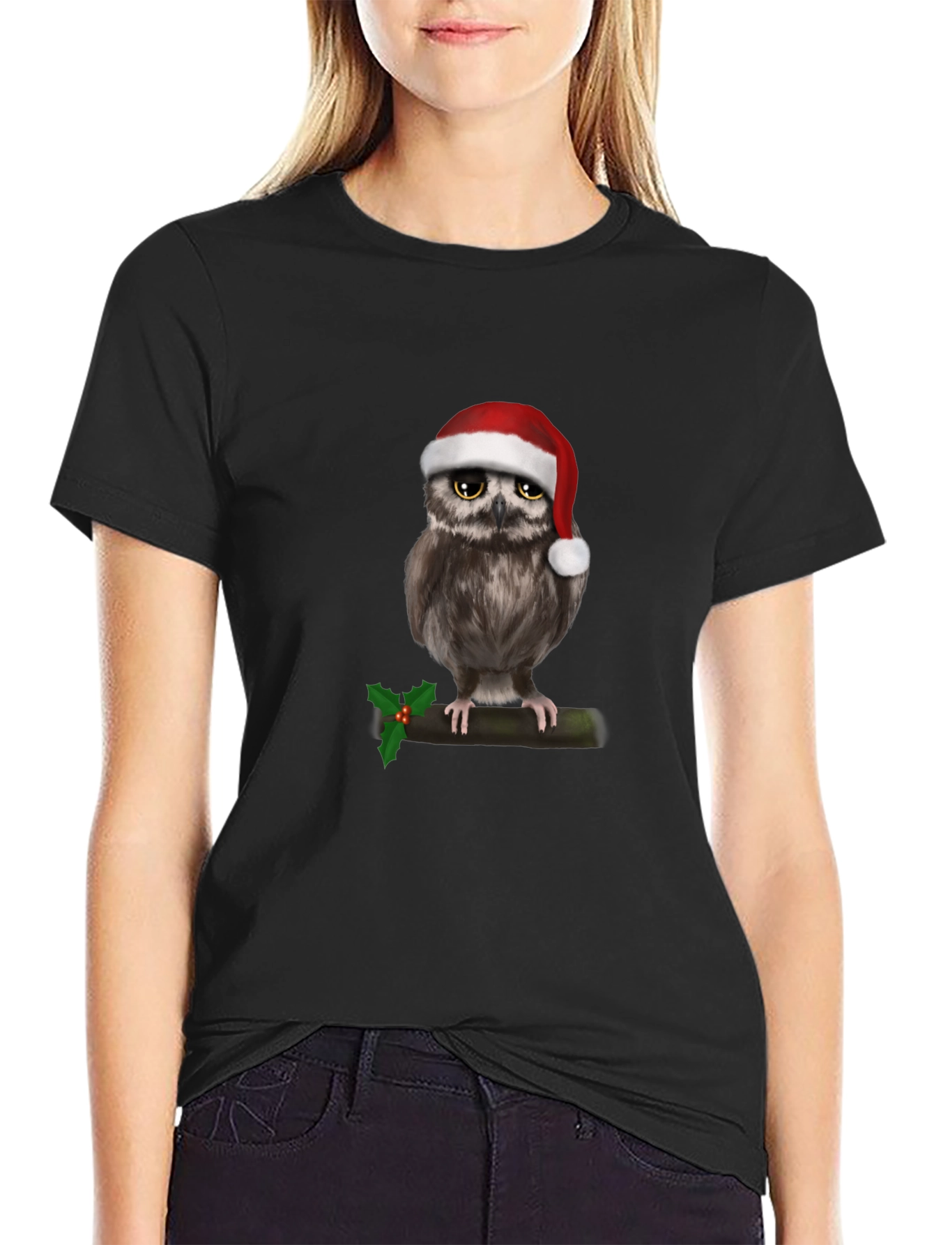 Festive Owl Christmas T-Shirt