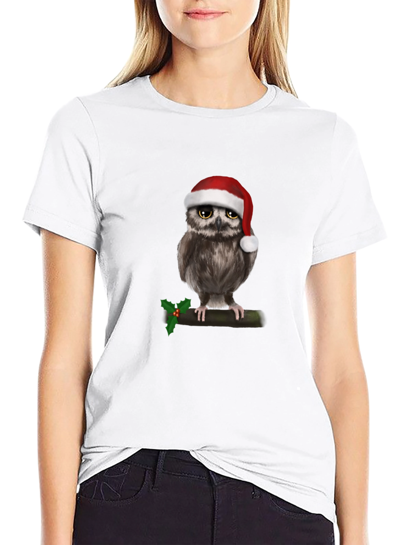 Festive Owl Christmas T-Shirt