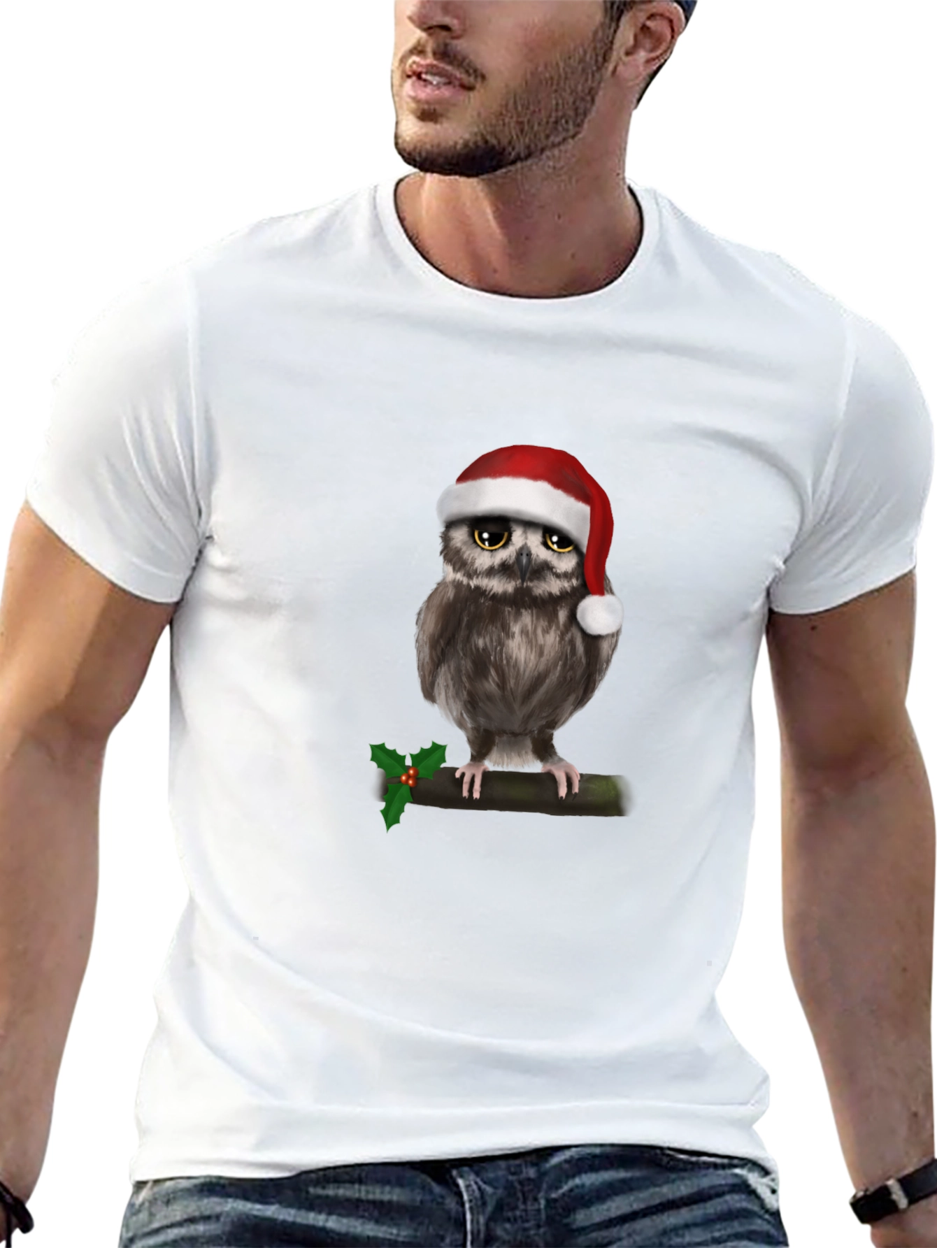 Festive Owl Christmas T-Shirt