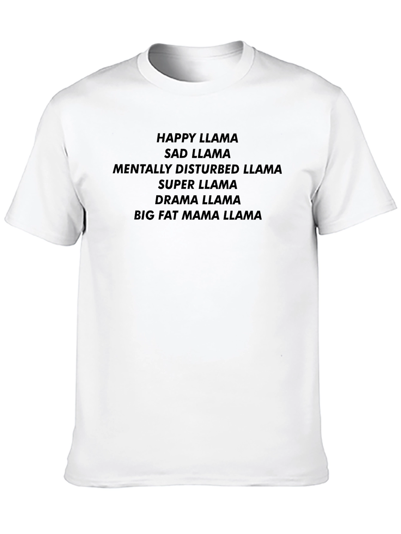 Funny Llama T-Shirt - Happy Sad Drama Llama Tee