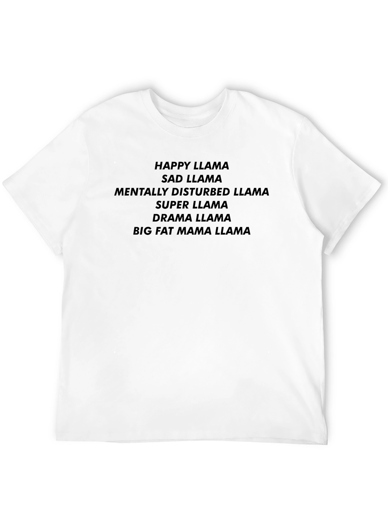 Funny Llama T-Shirt - Happy Sad Drama Llama Tee