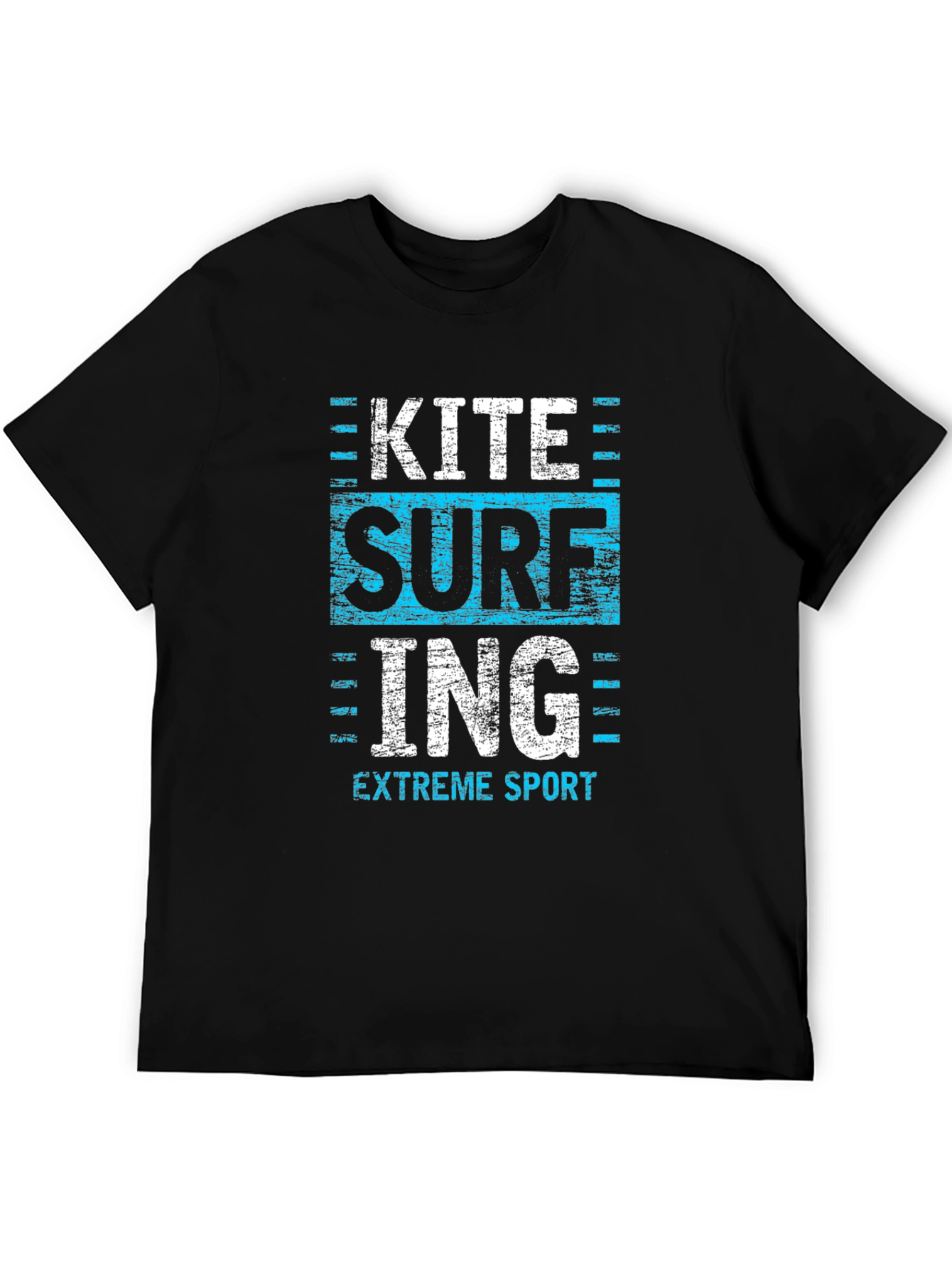 Kite Surfing Extreme Sport Graphic Tee - Black