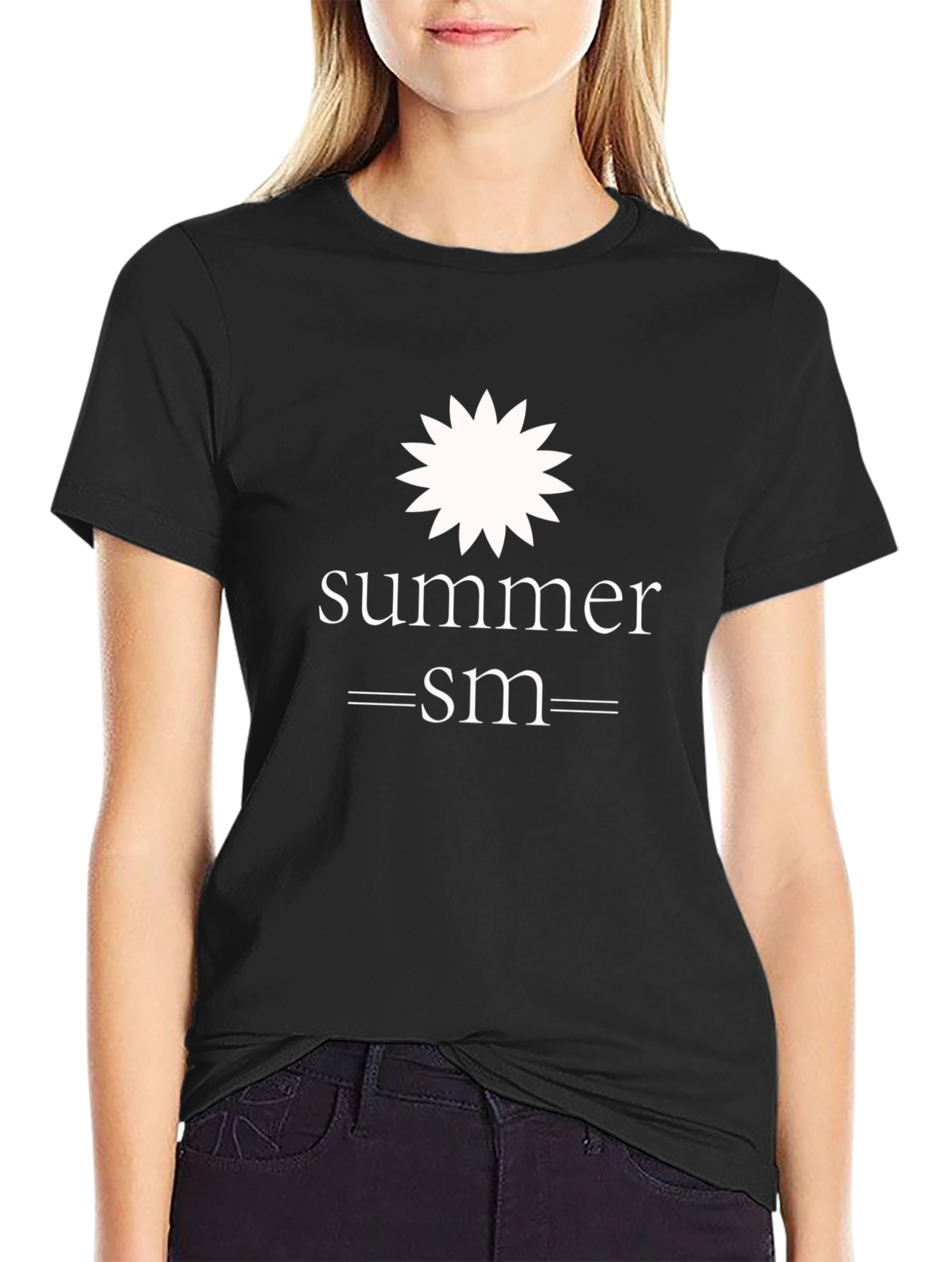 Summer SM Black Graphic T-Shirt