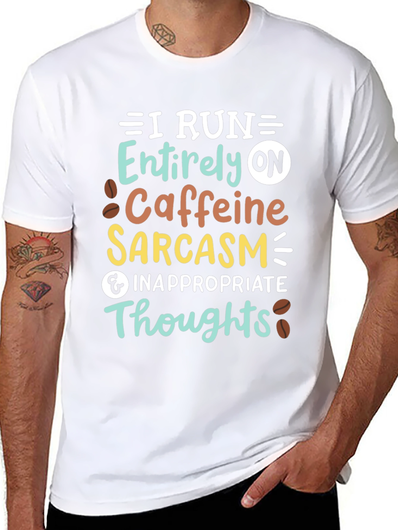 I Run On Caffeine Sarcasm T-Shirt