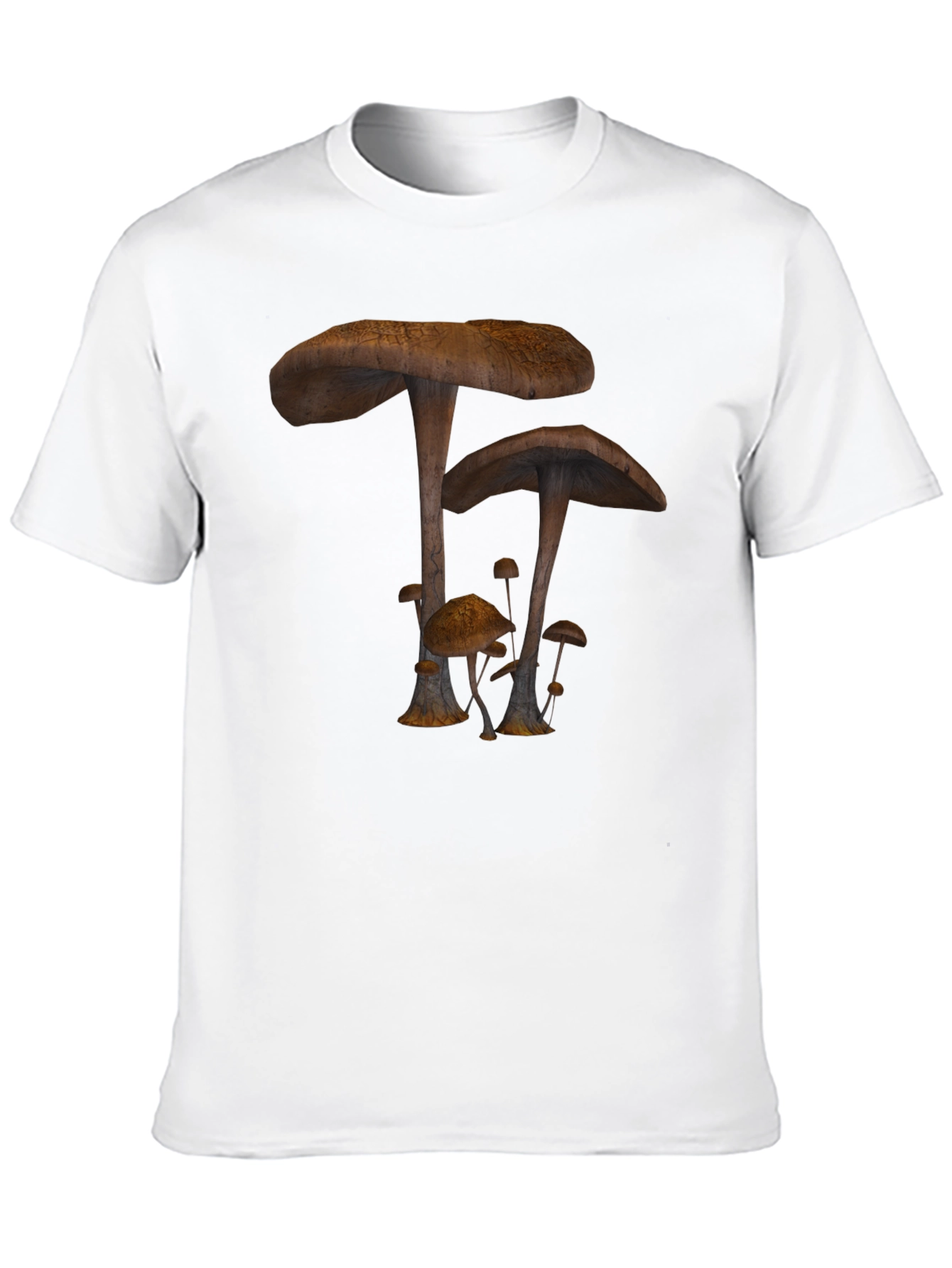 Mushroom Print Black T-Shirt