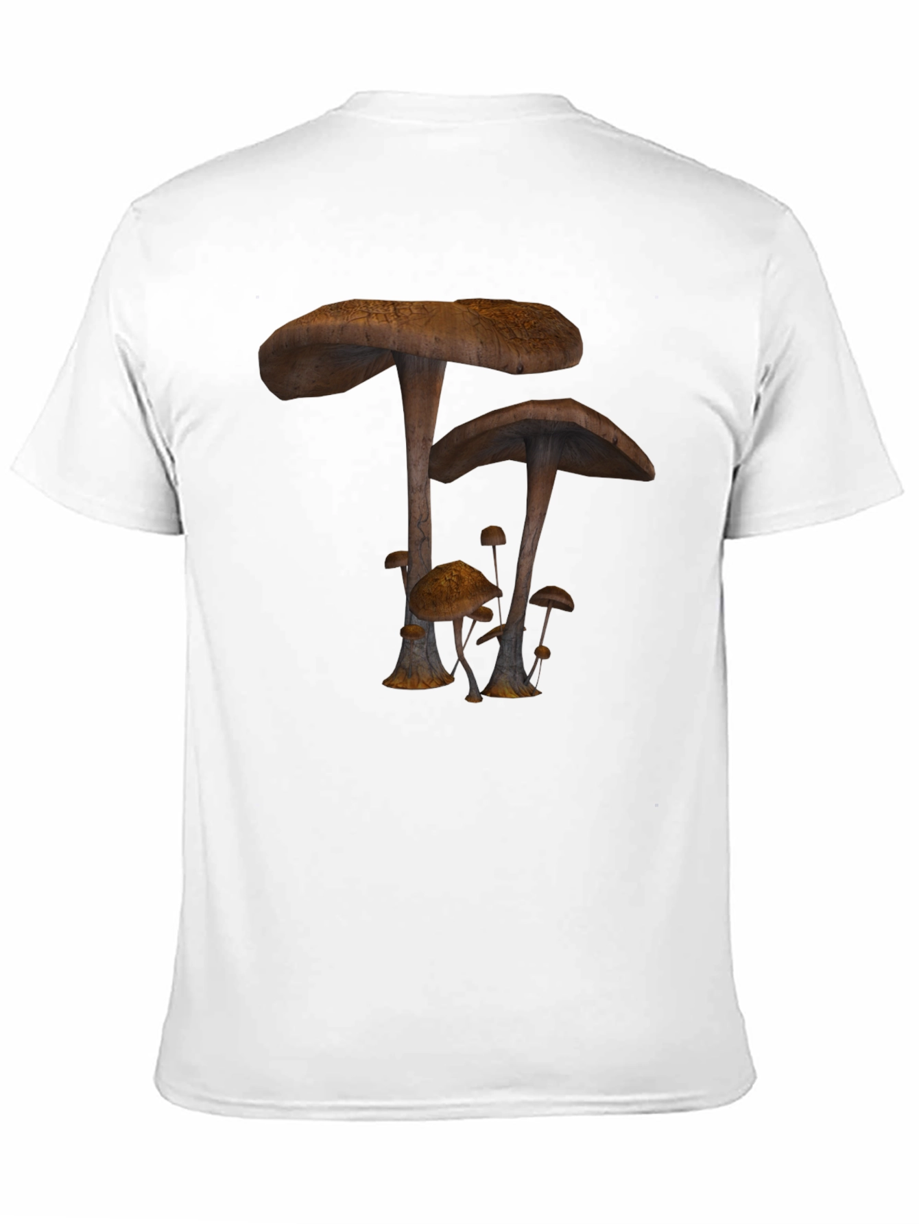 Mushroom Print Black T-Shirt