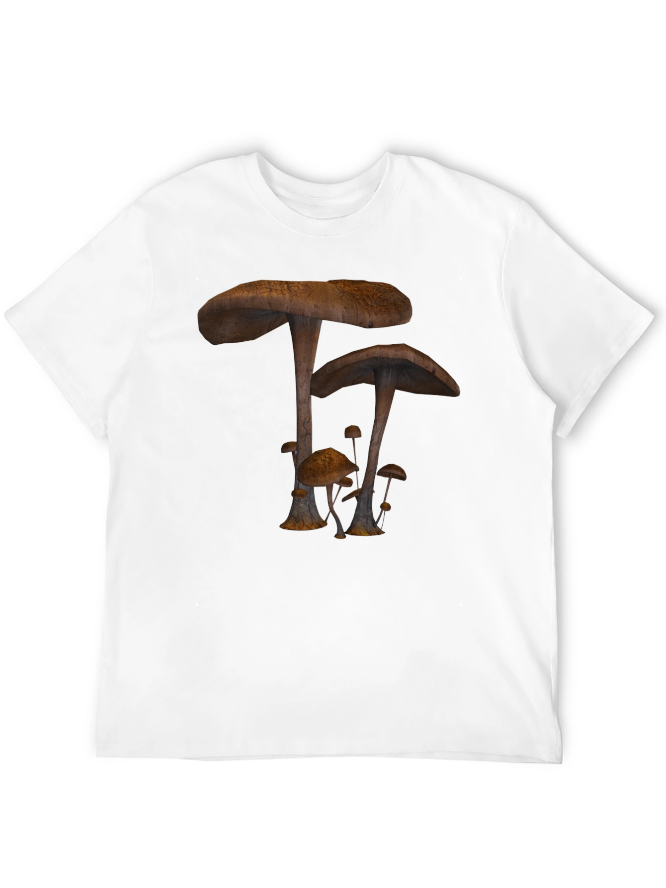 Mushroom Print Black T-Shirt