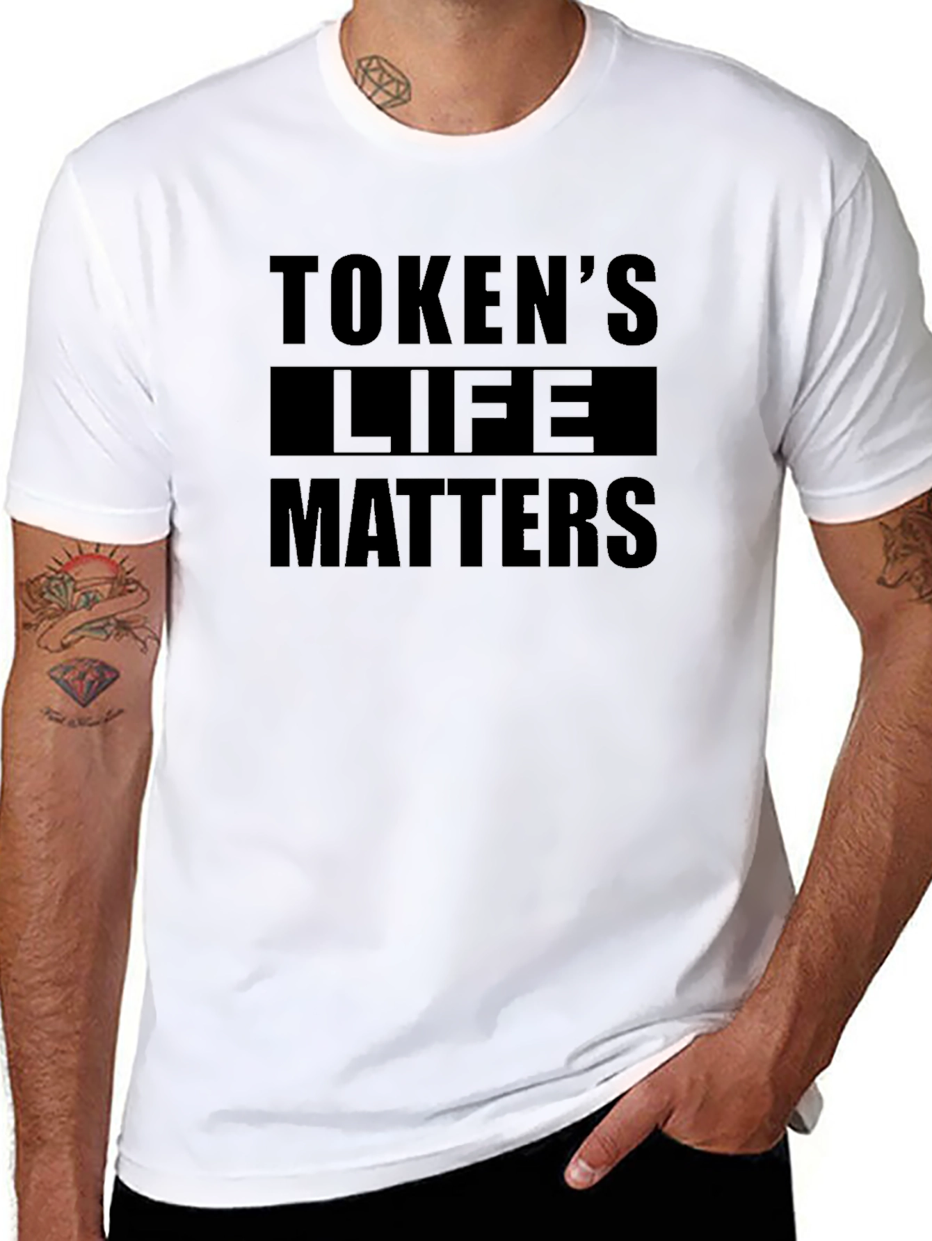 Tokens Life Matters Graphic Tee - Black Cotton T-Shirt