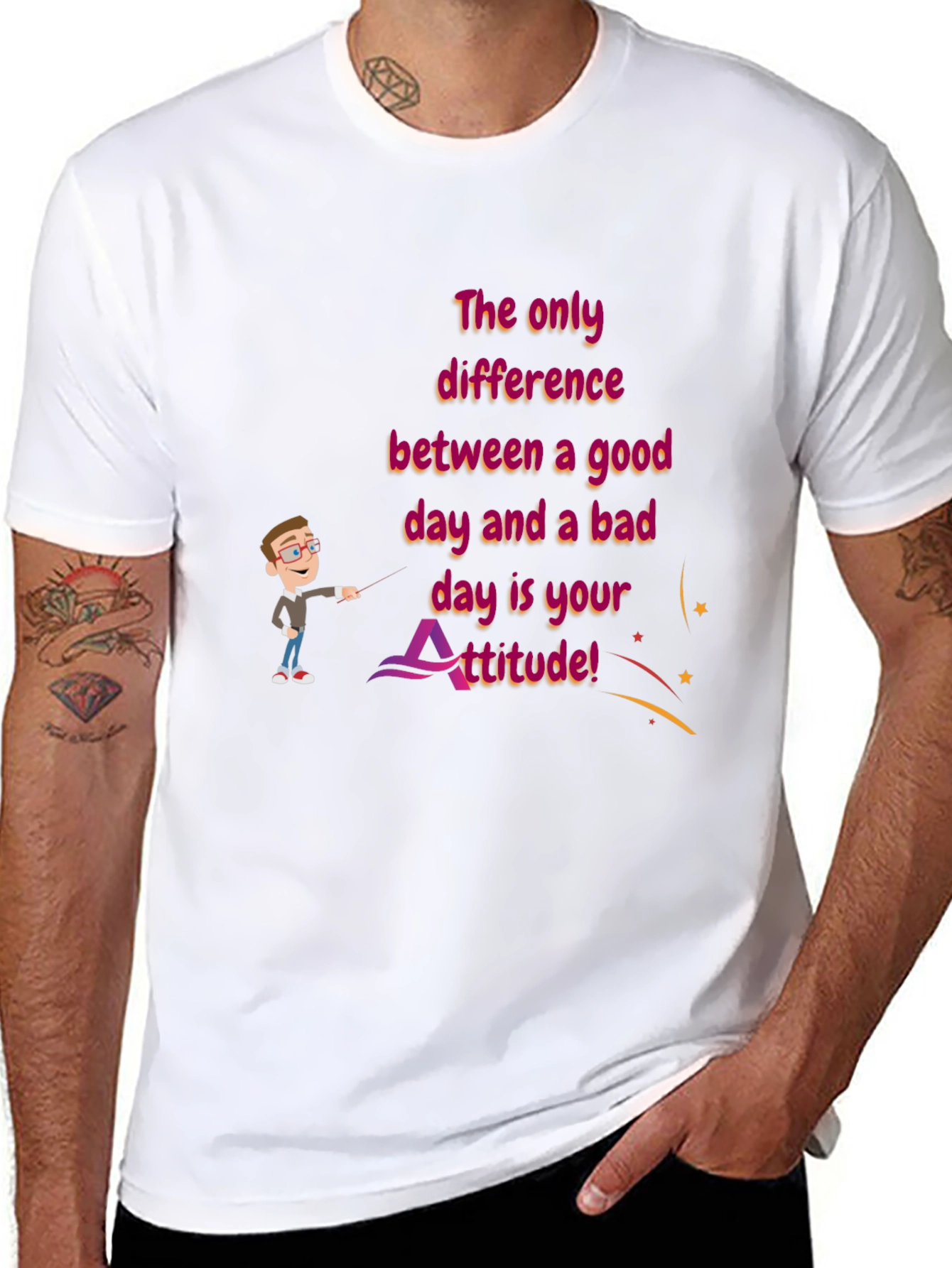 Attitude Graphic T-Shirt - Good Day Bad Day